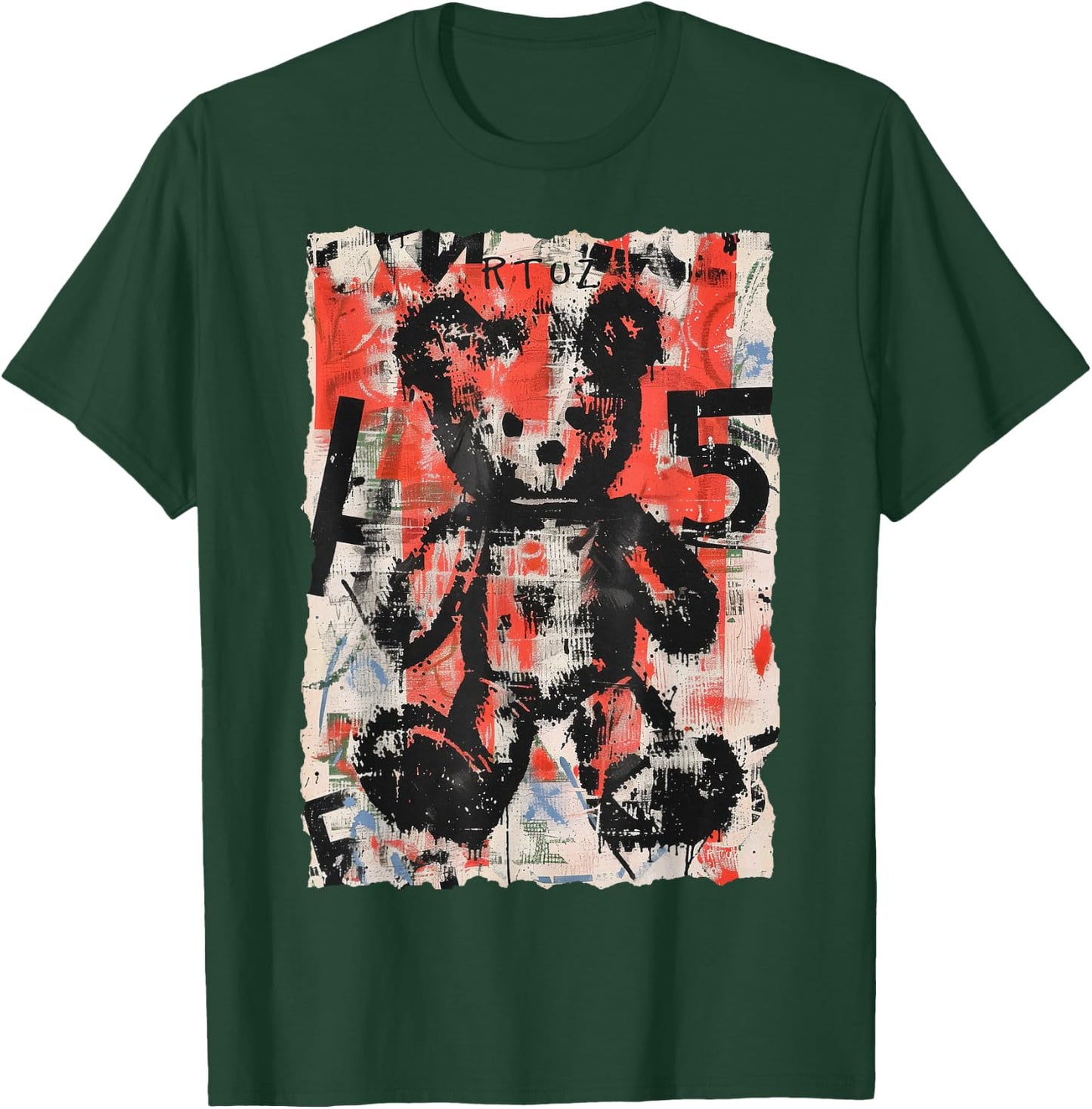 Teddy Bear Graffiti Vintage Teddy Streetwear Teddy , Black, S T-Shirt - T-Shirt | Forest