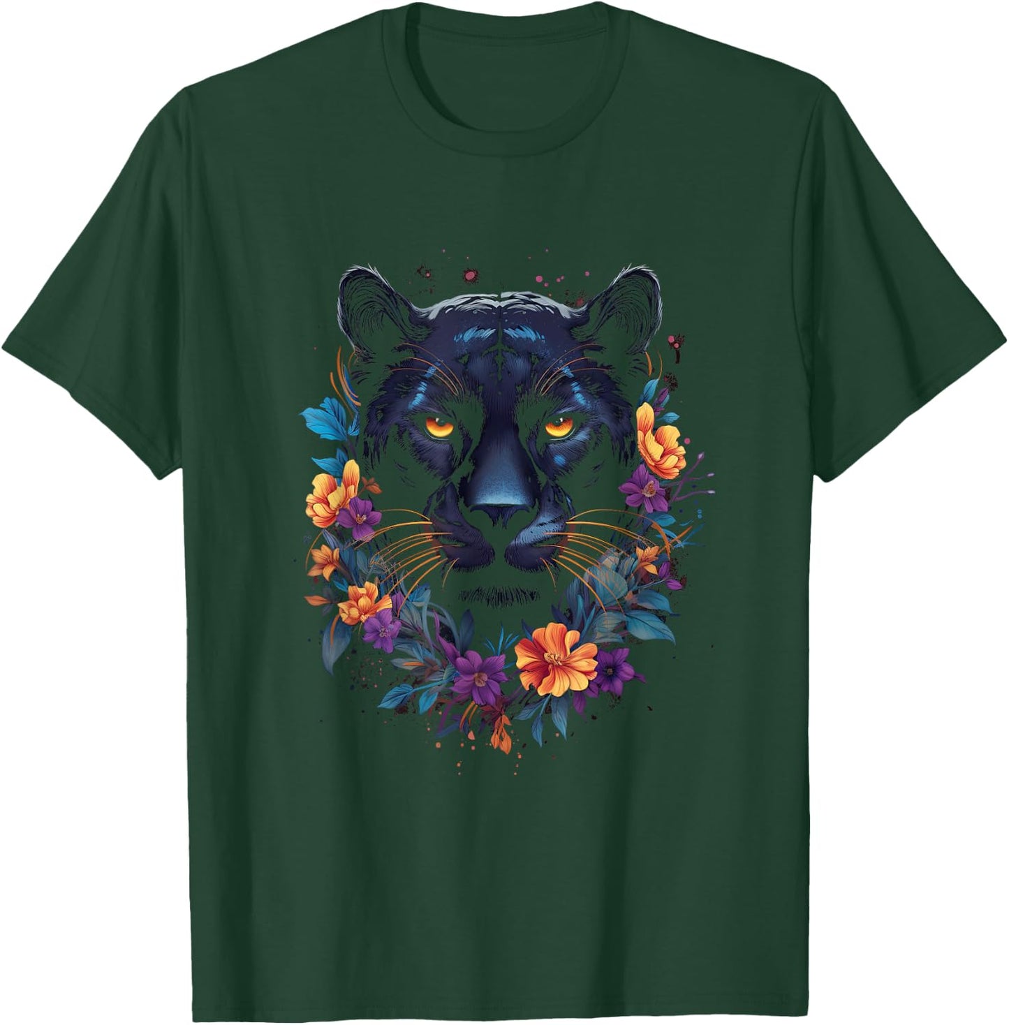 Panther with beautiful eyes black panthers T-Shirt - T-Shirt | Forest