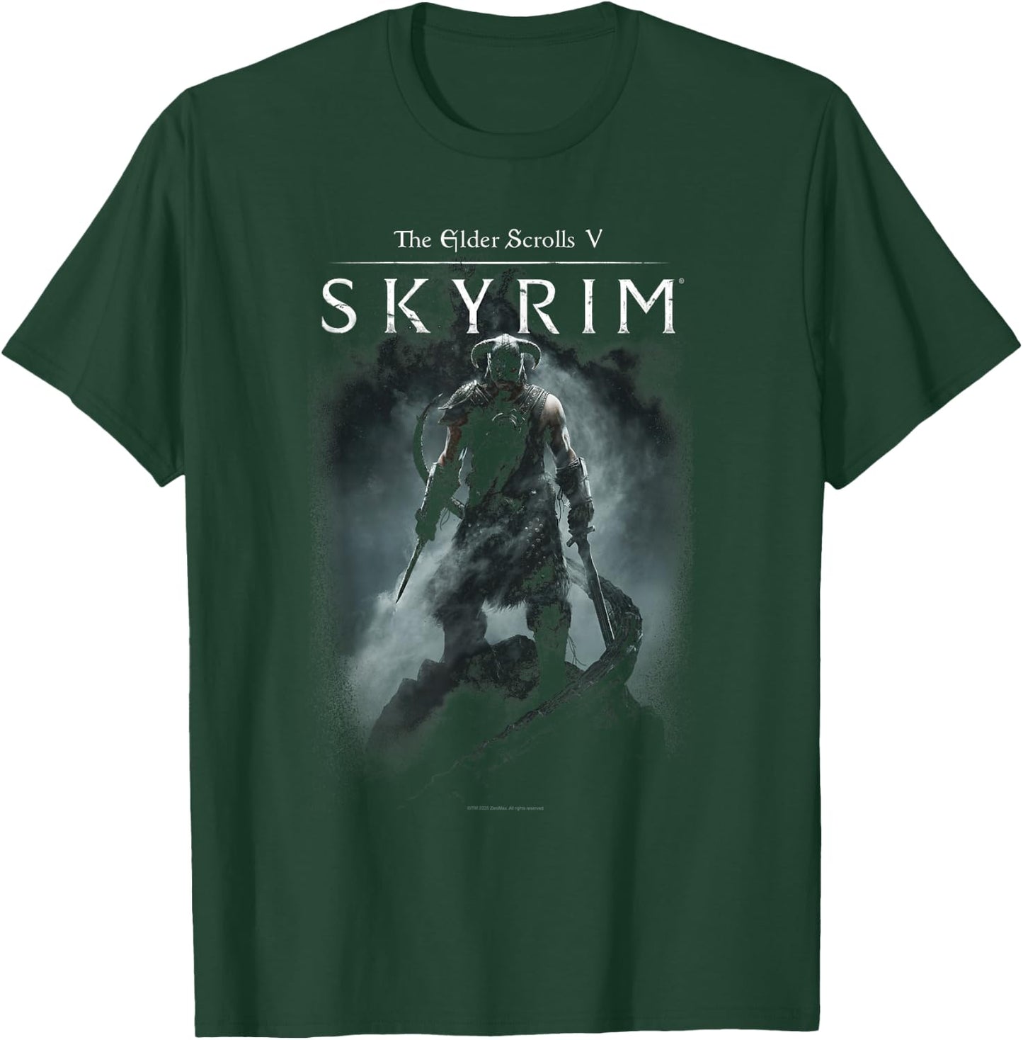 Ripple Junction x Elder Scrolls Dragonborn In Silhouette , Black, S T-Shirt - T-Shirt | Forest
