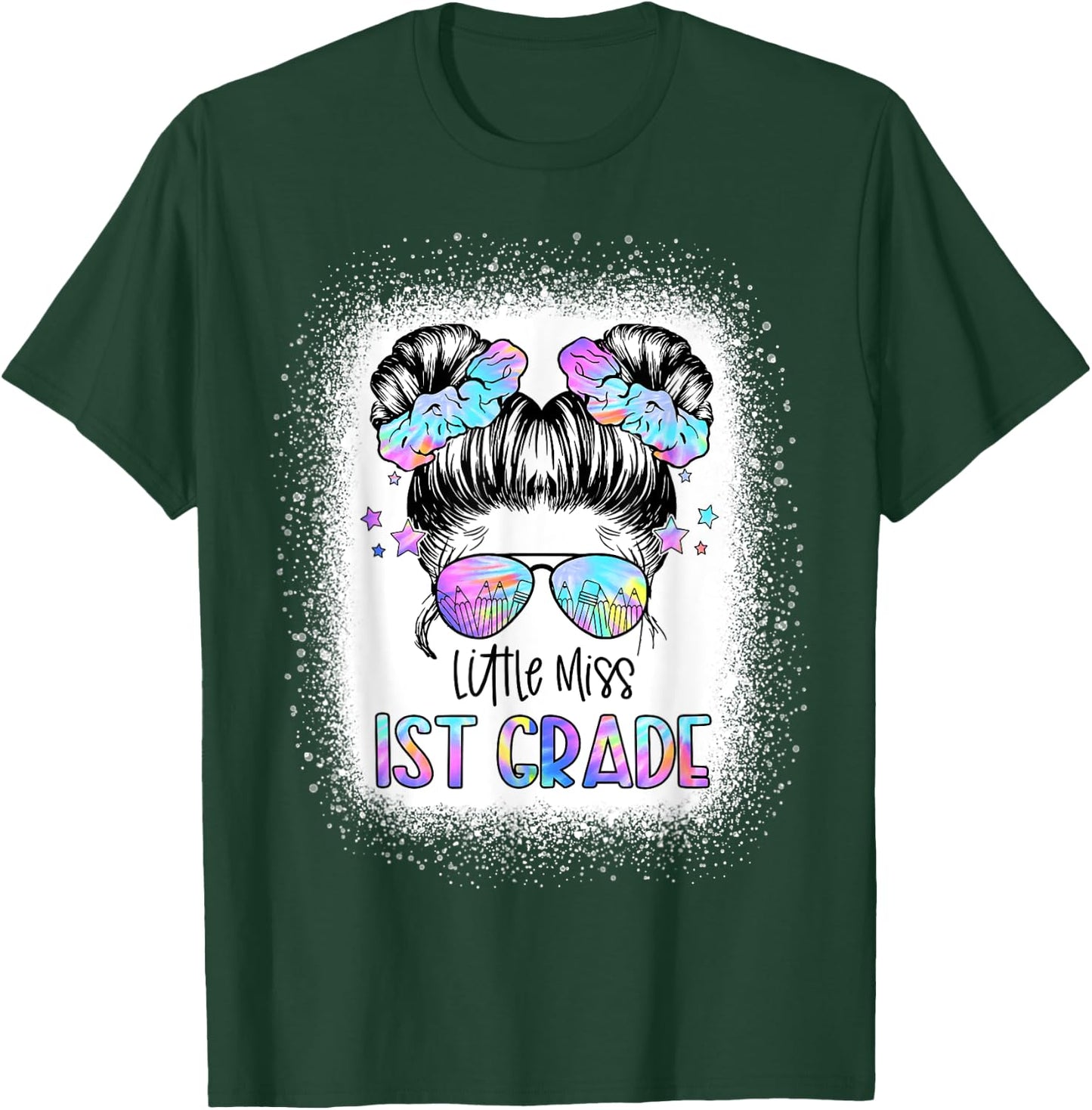 Little Miss 1st Grade First Day Of School First Grade Girls T-Shirt - T-Shirt | Forest