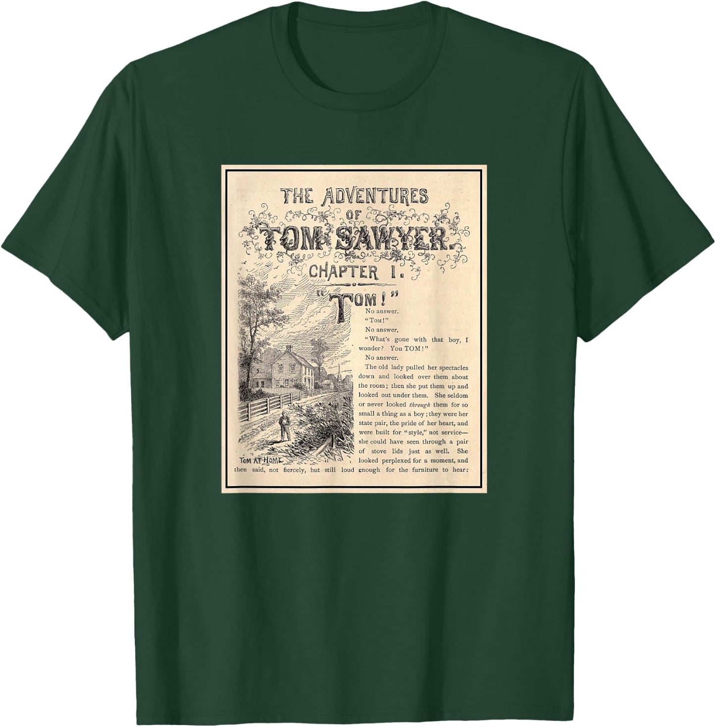 The Adventures of Tom Sawyer (1876) , Black, S T-Shirt - T-Shirt | Forest