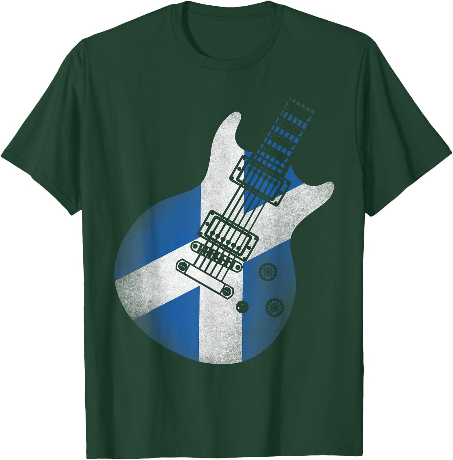 Guitar Flag Scotland T-Shirt - T-Shirt | Forest