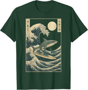 Tralalero Tralala Great Wave Kanagawa - Shark Brainrot Meme T-Shirt - T-Shirt | Forest