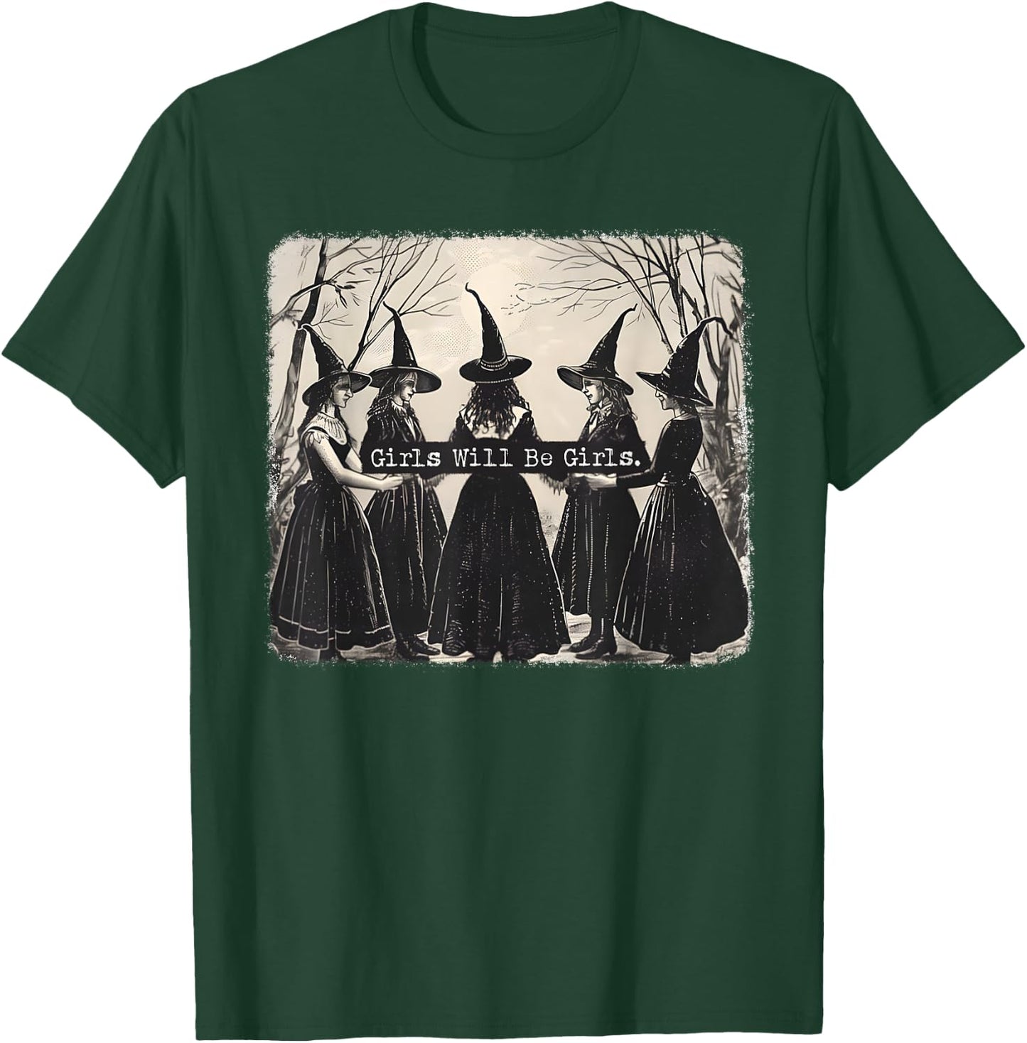 Girl Will Be Girl, Funny Witch, Vibes Witches , Black, S T-Shirt - T-Shirt | Forest