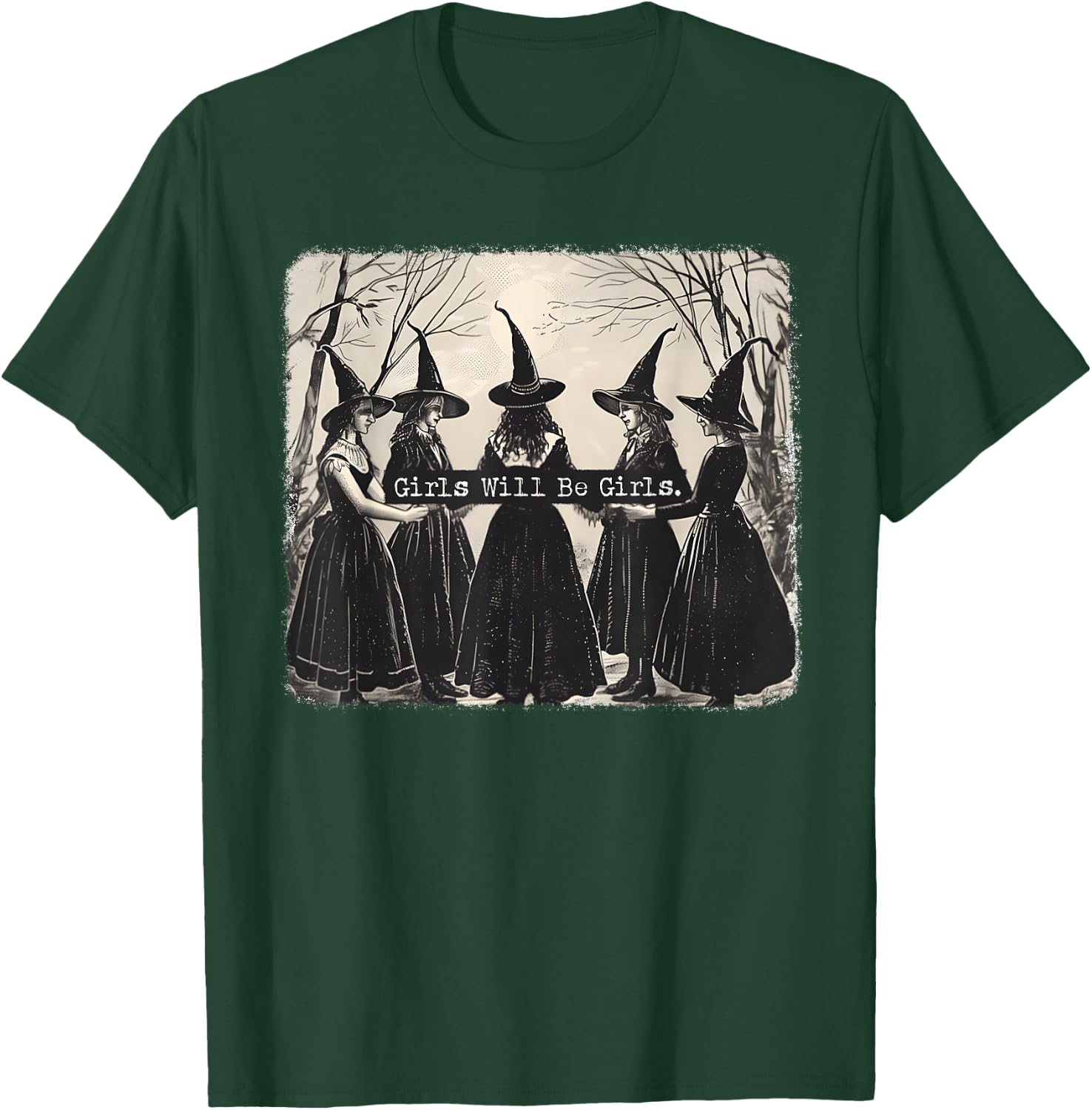 Girl Will Be Girl, Funny Witch, Vibes Witches , Black, S T-Shirt - T-Shirt | Forest