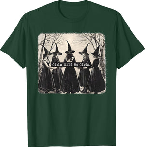 Girl Will Be Girl, Funny Witch, Vibes Witches , Black, S T-Shirt - T-Shirt | Forest