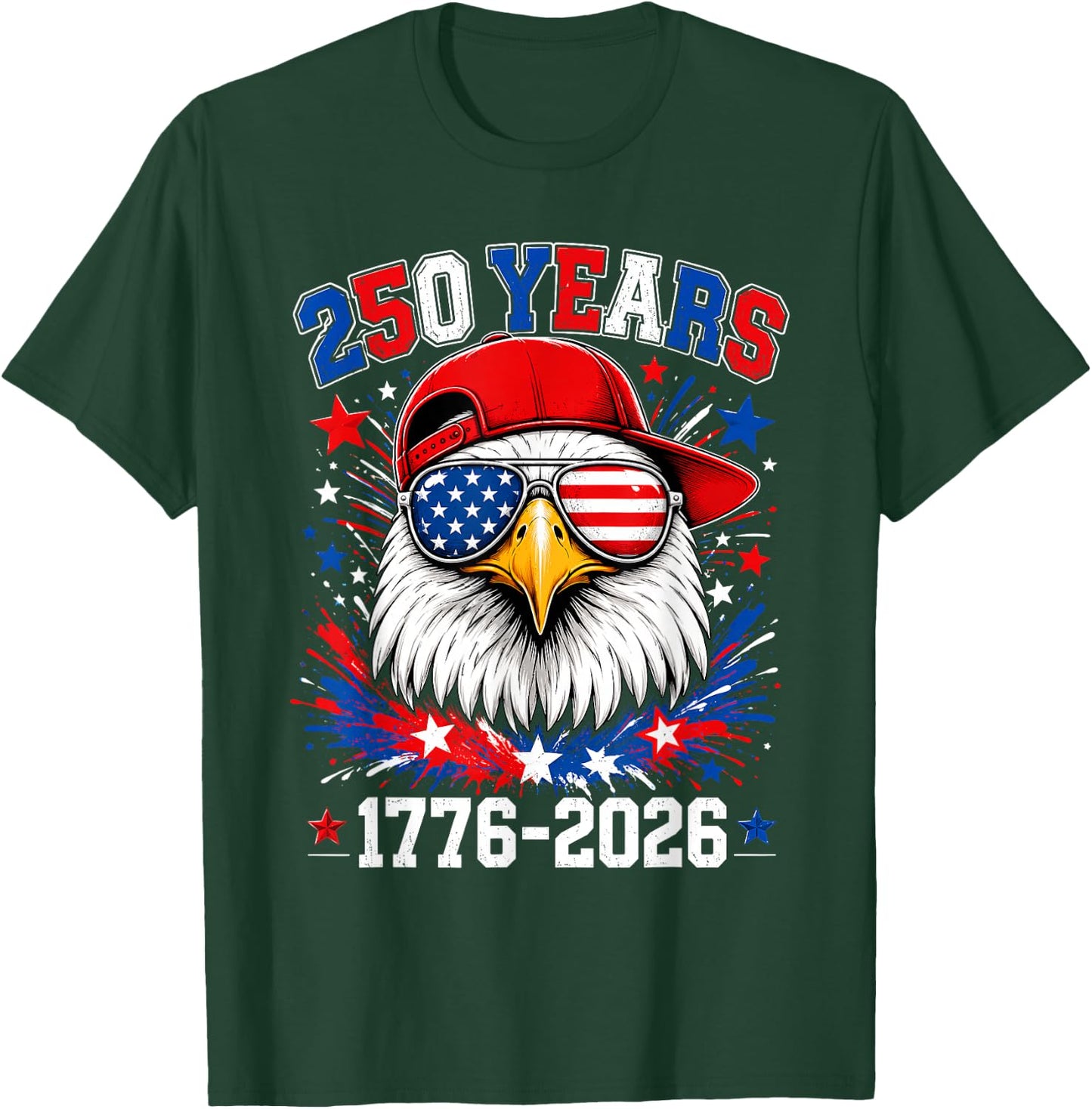 250th Anniversary USA Boys Kids Eagle 250 Years 4th of July T-Shirt - T-Shirt | Forest