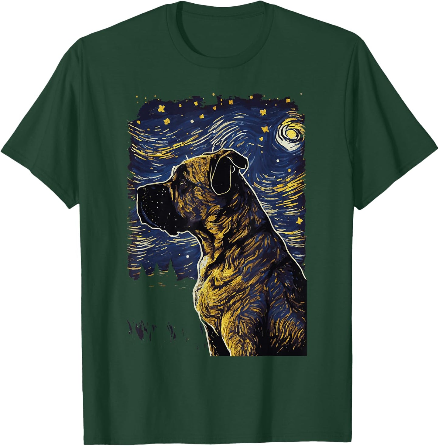 Presa Canario Starry Night Cane Corso Dogo Canario T-Shirt - T-Shirt | Forest