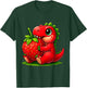 Cute Strawberry Summer Fruit Lover Dinosaur T Rex Boys Girls T-Shirt - T-Shirt | Forest