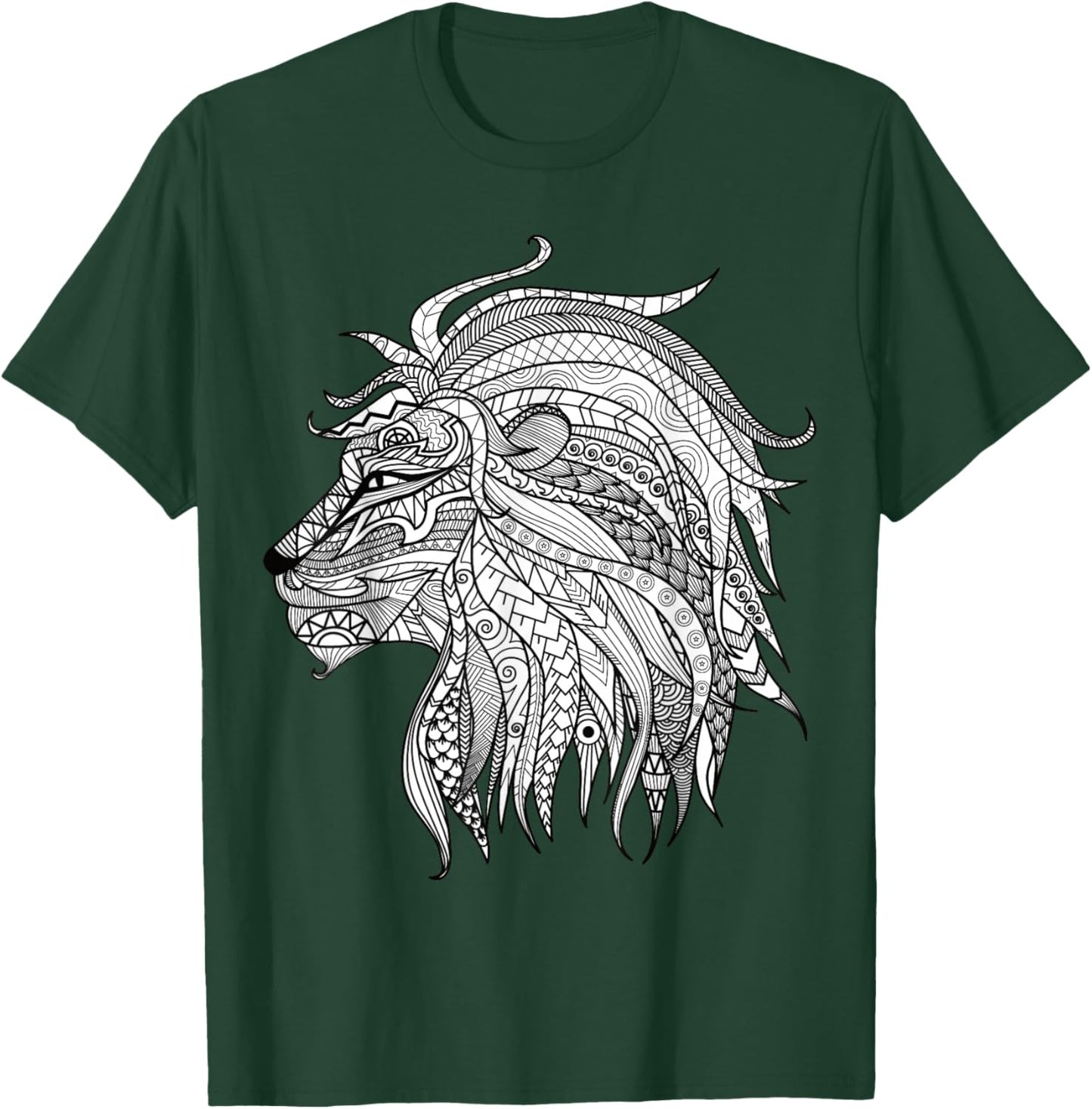 Lion Love - Color Your Own Colorific Design T-Shirt - T-Shirt | Forest