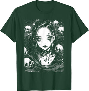 Horror Anime Manga Gothic Goth Yami Kawaii Creepy Cute T-Shirt - T-Shirt | Forest