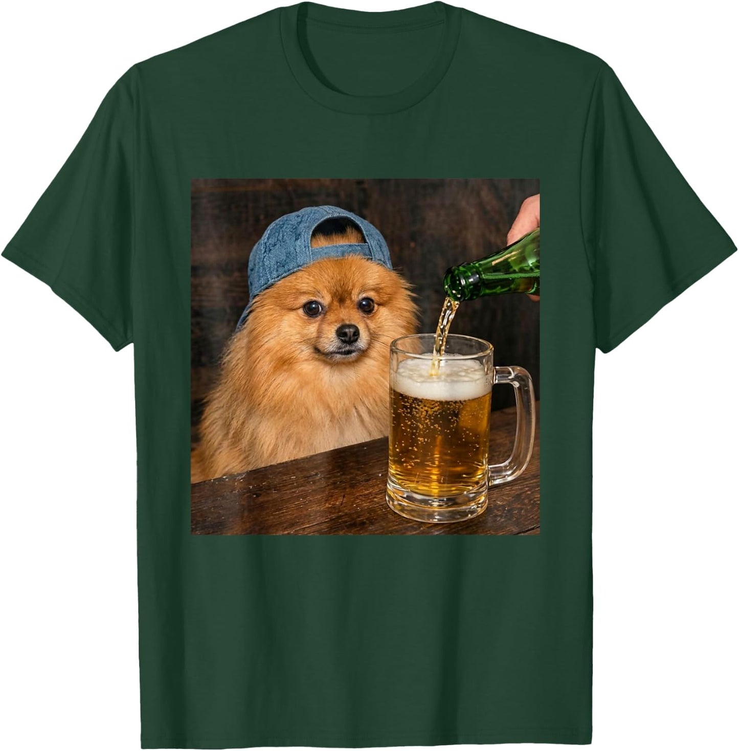 Zwergspitz, Trinkbier, lustig, Zwergspitz, Meme T-Shirt - T-Shirt | Forest