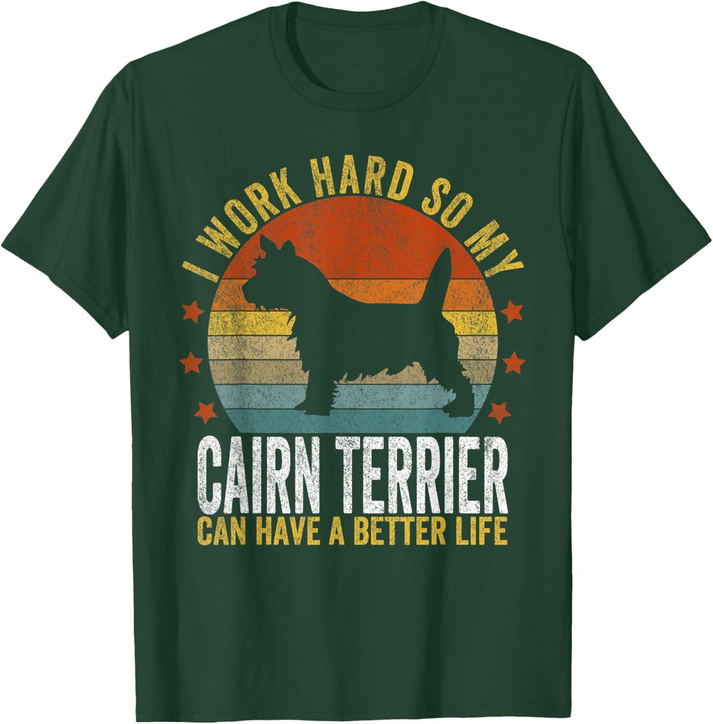 Funny Cairn Terrier Mom Cairn Terrier Dad Retro Vintage T-Shirt - T-Shirt | Forest