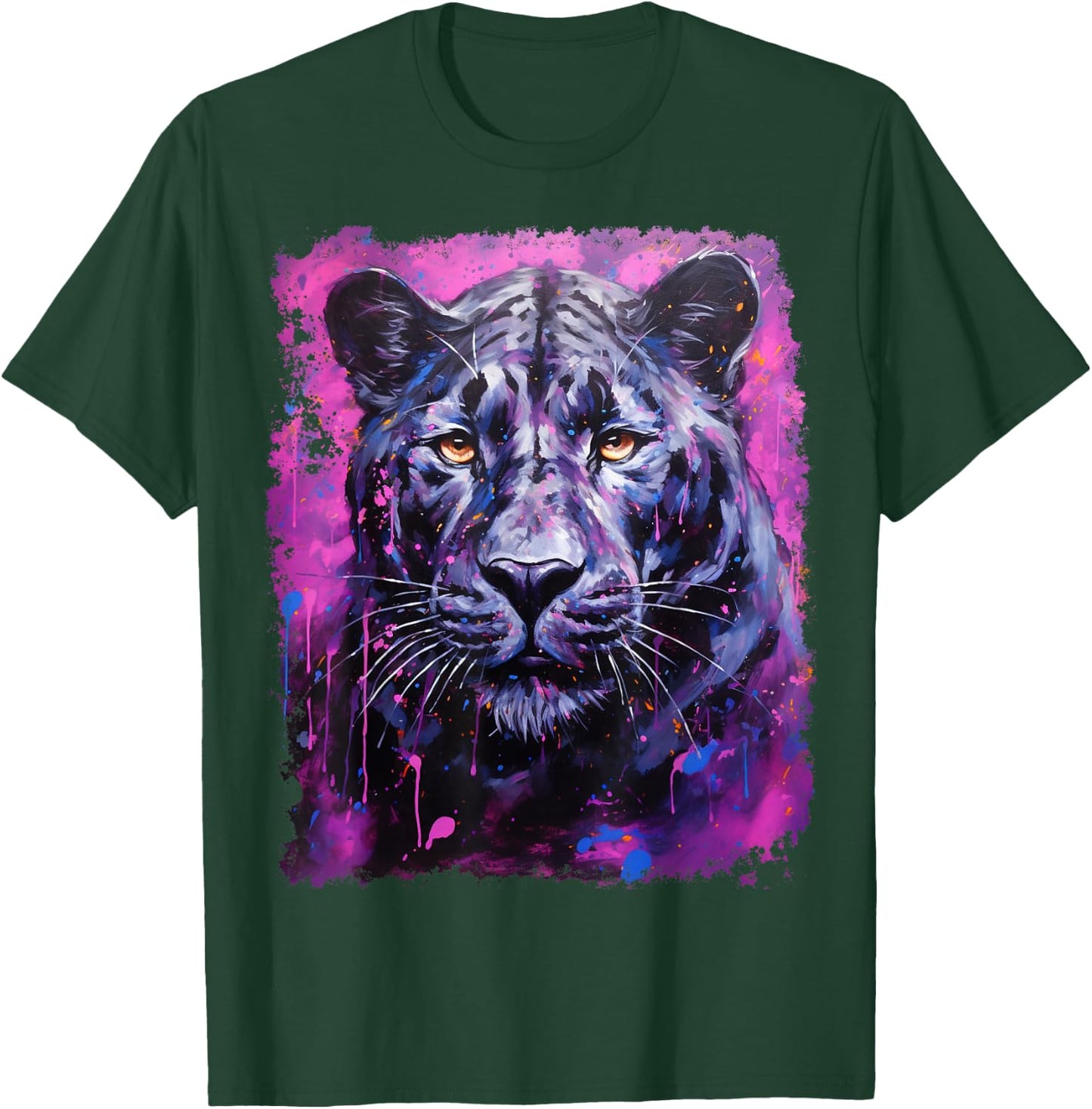 Pop Art Colorful Panther Pink T-Shirt - T-Shirt | Forest