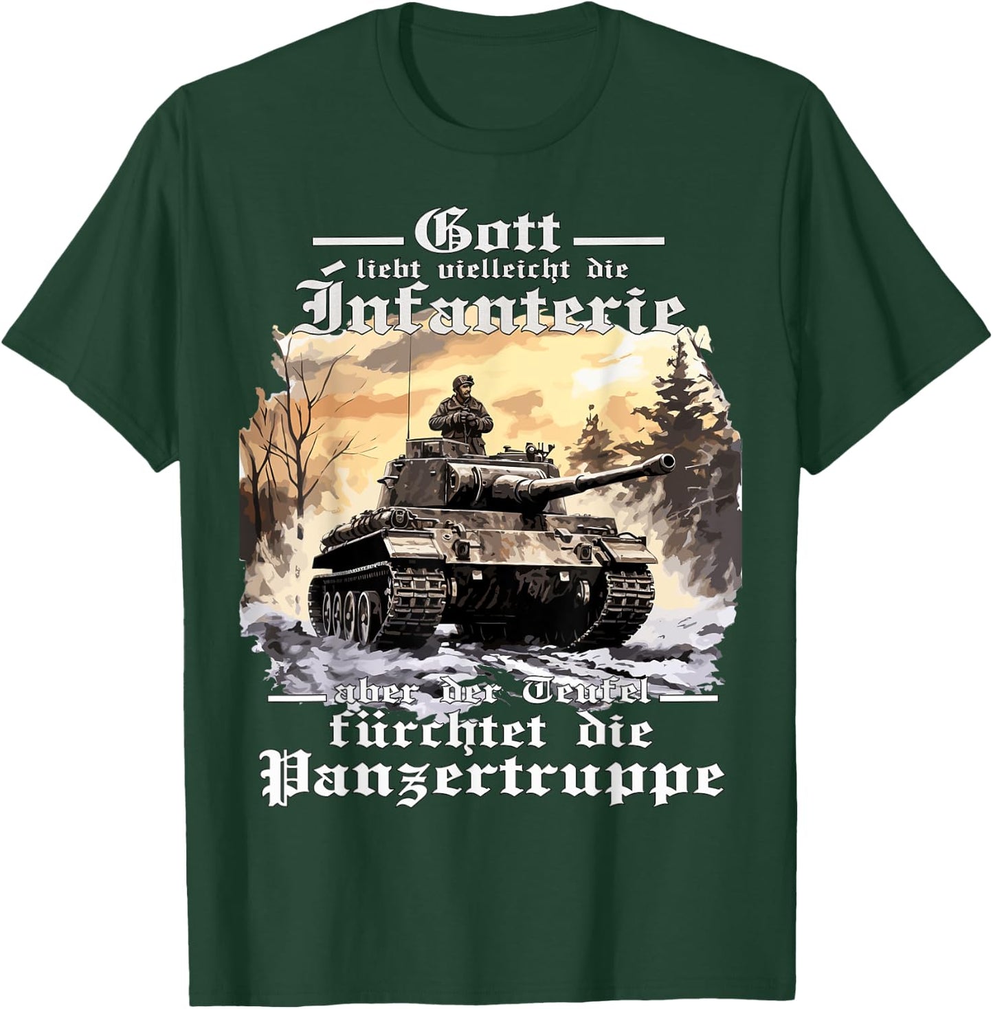 Tank Driver Soldiers T 2nd WK Army Tank Troop Soldiers, black T-Shirt - T-Shirt | Forest