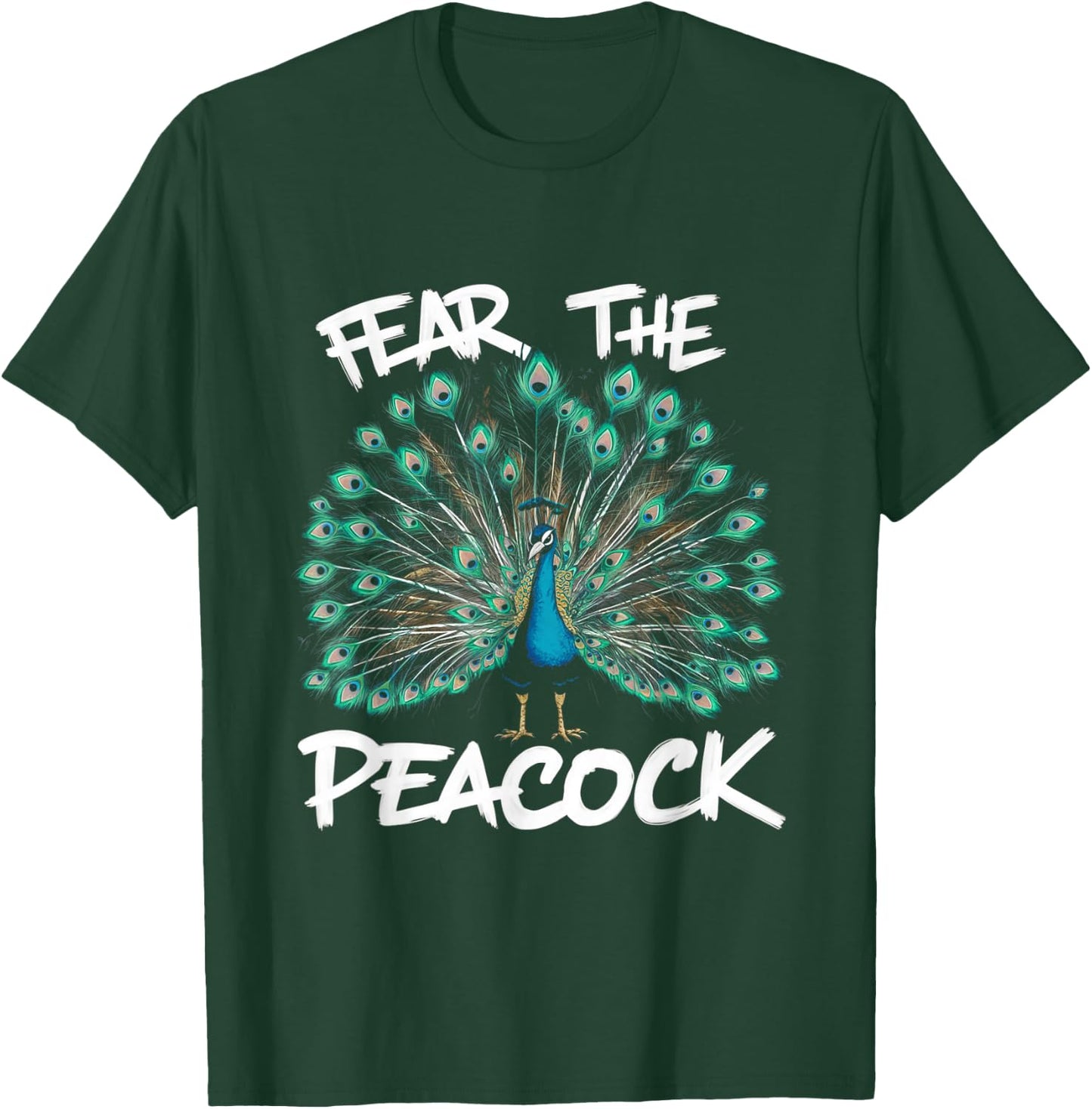 Fear The Peacock Funny for Zookeeper and Ornithologist T-Shirt - T-Shirt | Forest