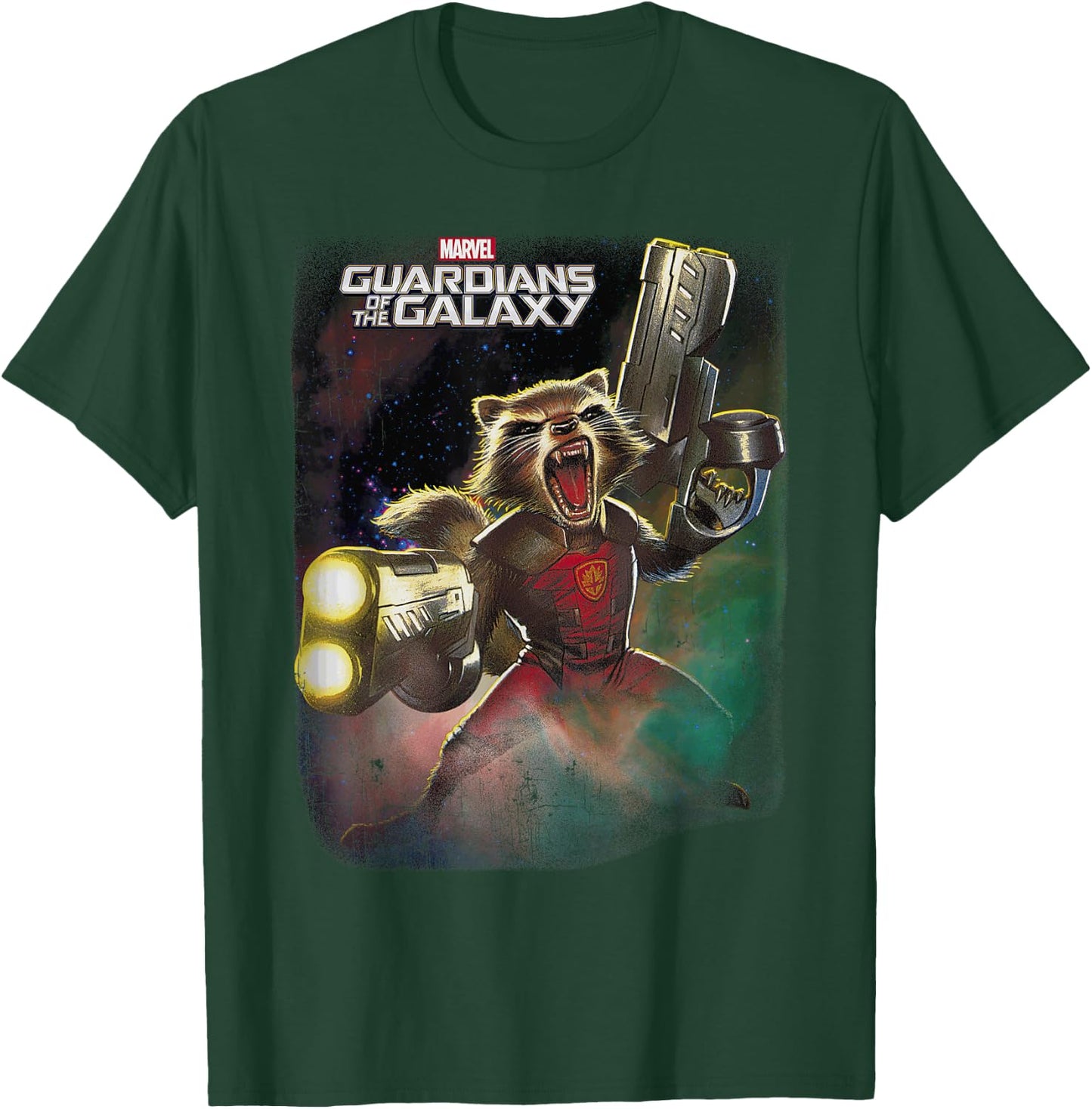 Marvel Guardians of the Galaxy Angry Rocket Poster T-Shirt - T-Shirt | Forest