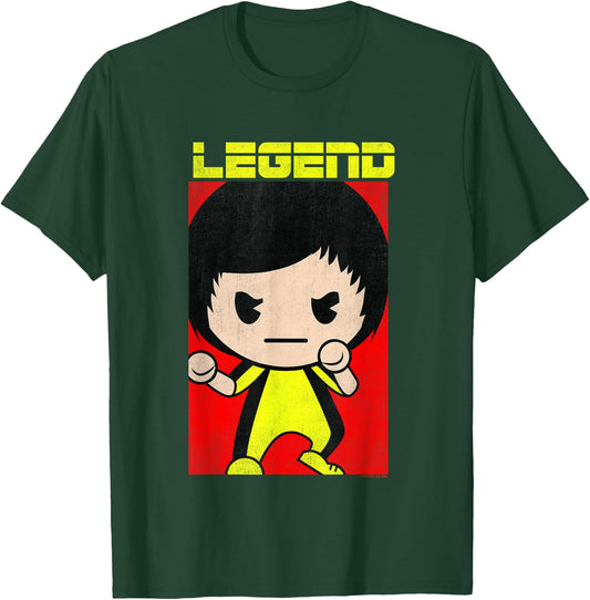 Bruce Lee Legend Iconic Yellow Jumpsuit Vintage Cartoon T-Shirt - T-Shirt | Forest