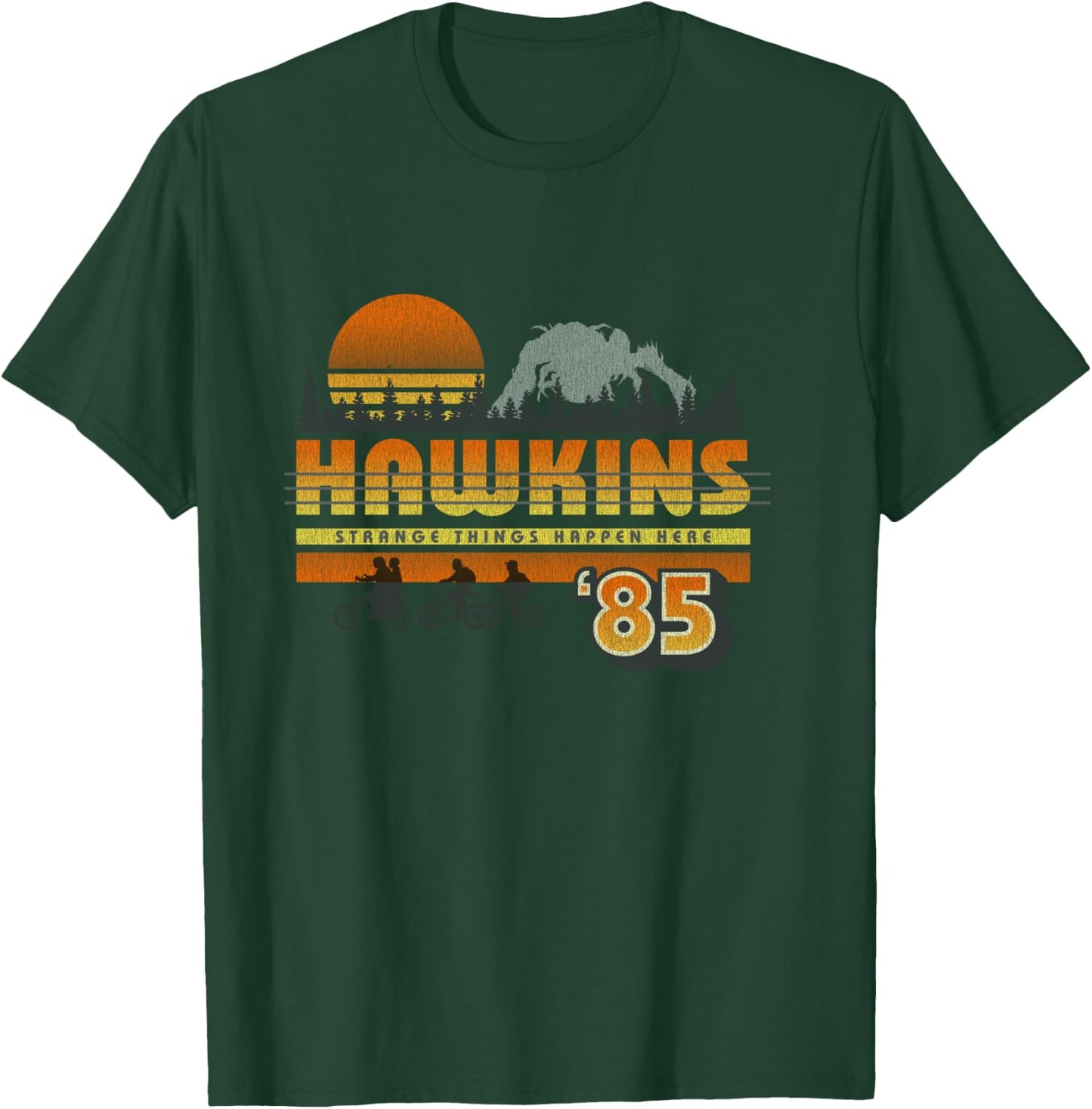 Stranger Things Hawkins Retro 85 T-Shirt - T-Shirt | Forest