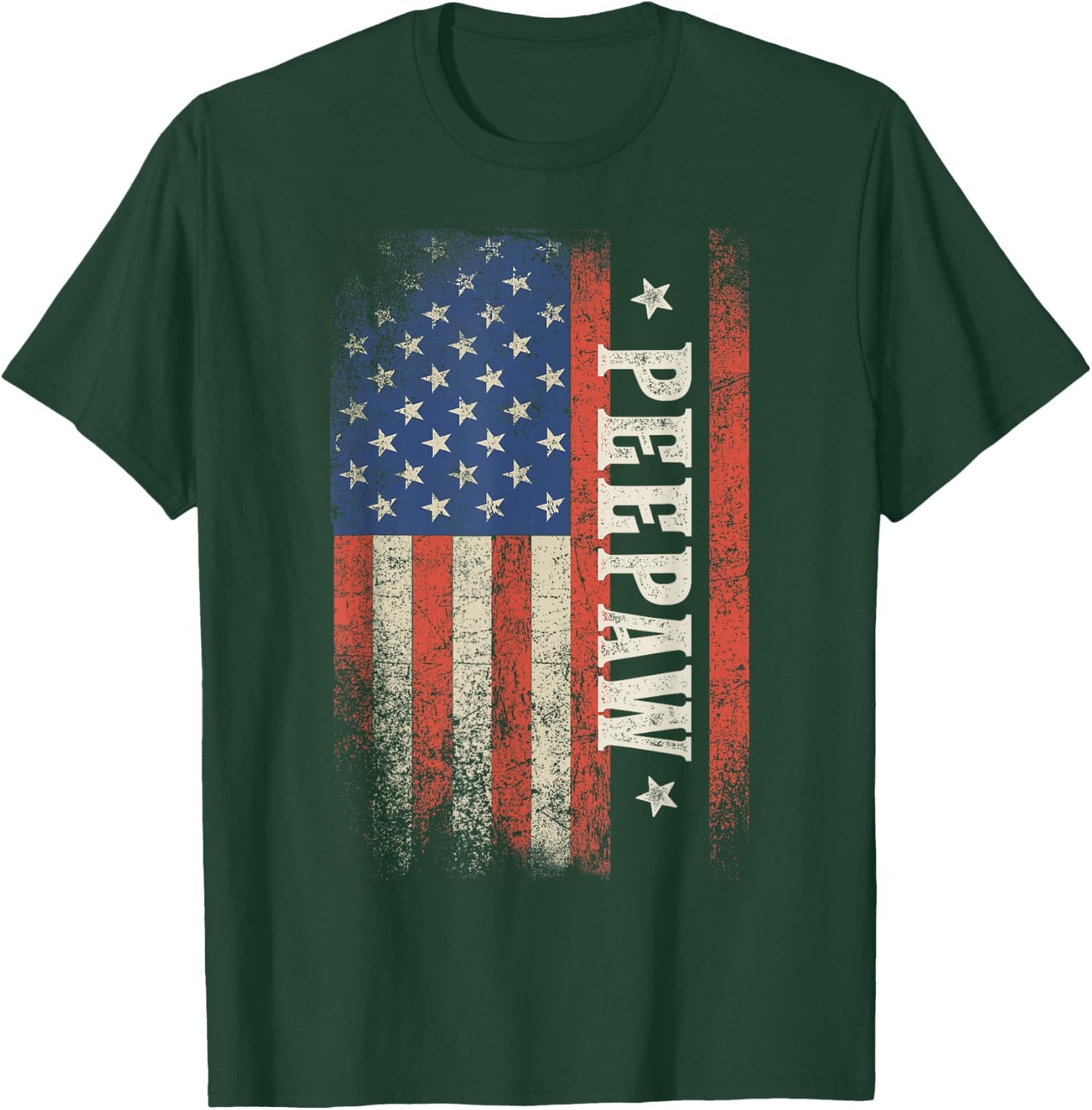 Peepaw American Flag Patriotic USA Vintage T-Shirt - T-Shirt | Forest