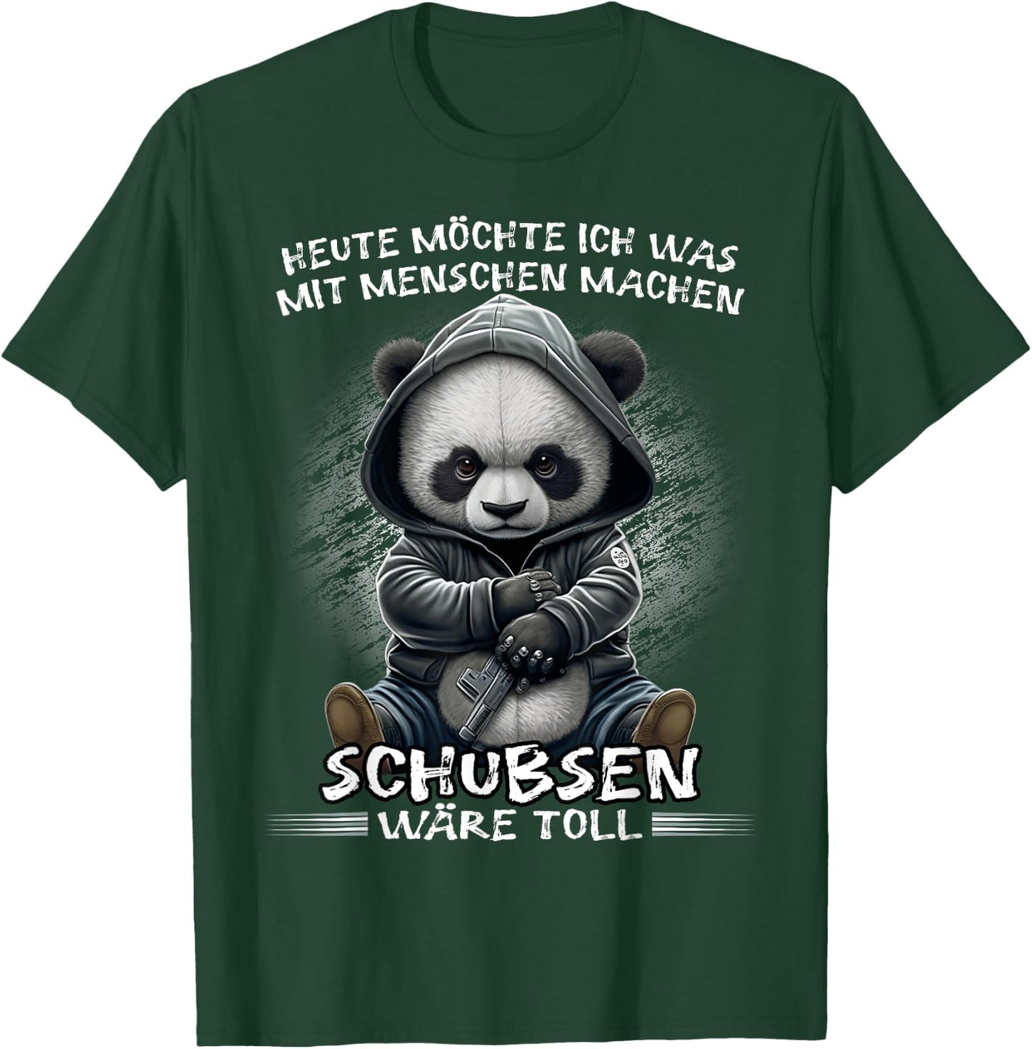 Heute möchte ich was mit Menschen machen Schubsen wäre toll , black T-Shirt - T-Shirt | Forest