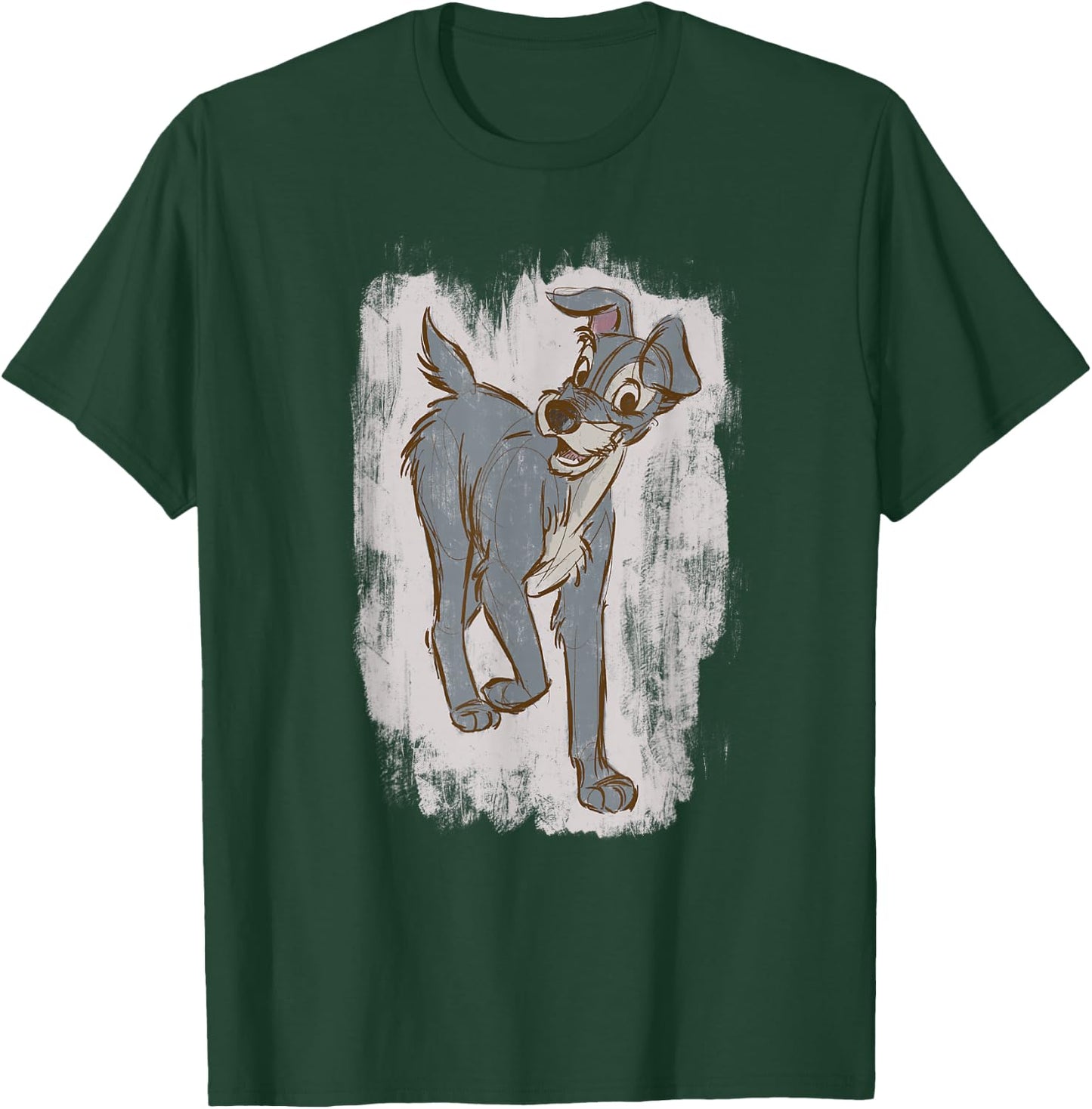 Disney Lady And The Tramp Strut Sketch T-Shirt - T-Shirt | Forest