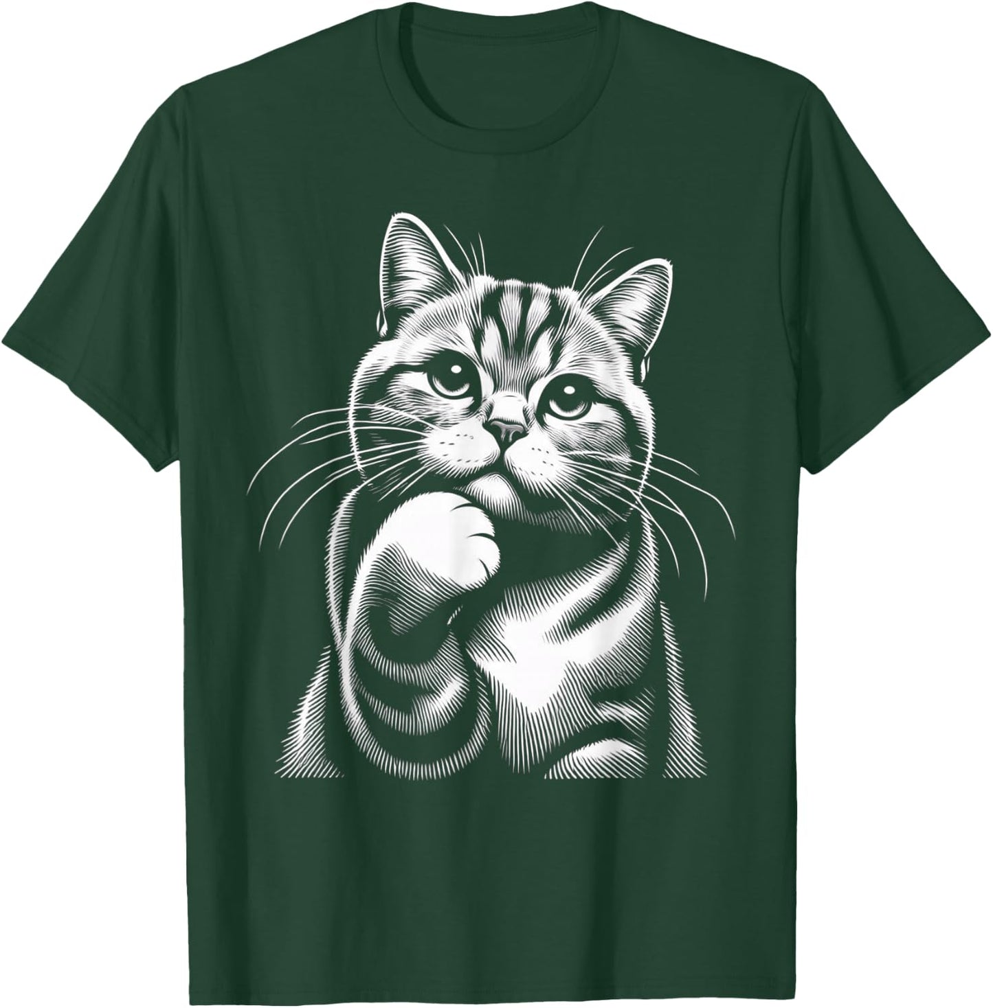Cute Tabby Cat Paw T-Shirt - T-Shirt | Forest