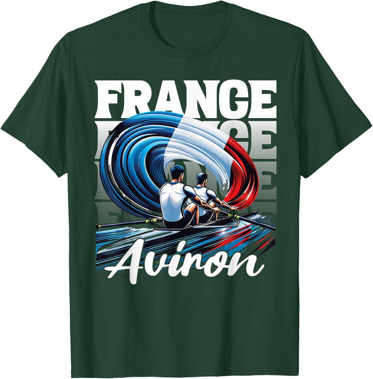 Rowing Supporter Sports Competition France Rowing , Blue, S T-Shirt - T-Shirt | Forest
