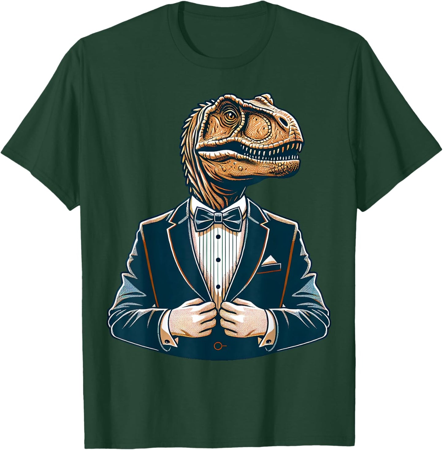 T-Rex Tuxedo Classic Paleontologist Suit T-Shirt - T-Shirt | Forest