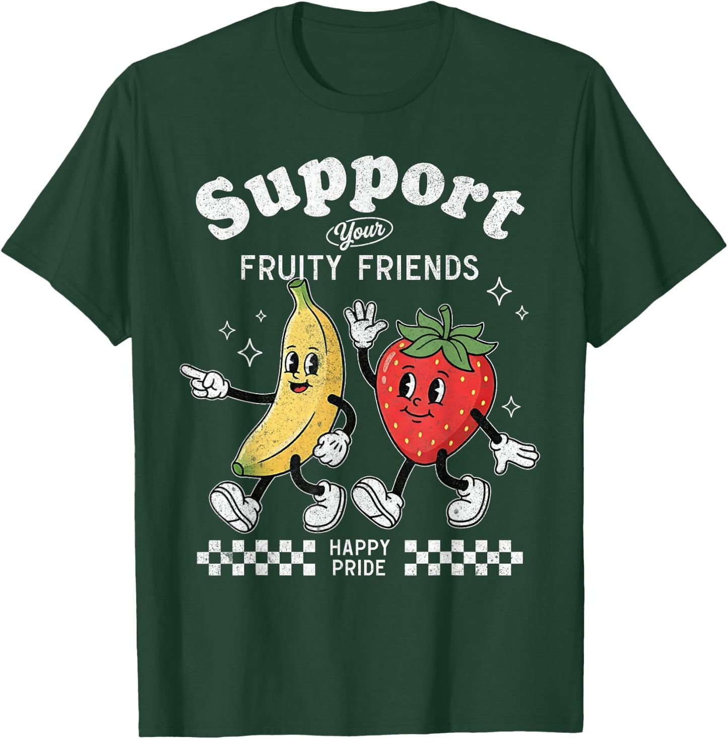 Support Your Fruity Friends Love Wins Gay Pride LGBTQ Month T-Shirt - T-Shirt | Forest