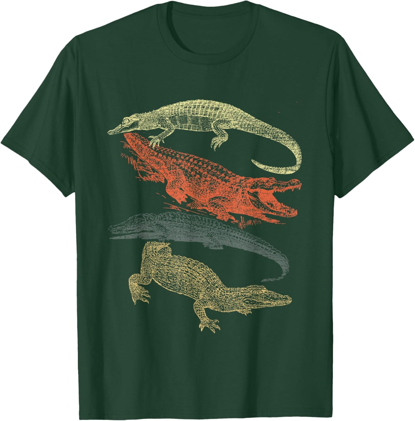 Vintage Crocodiles Retro Crocodile T-Shirt - T-Shirt | Forest