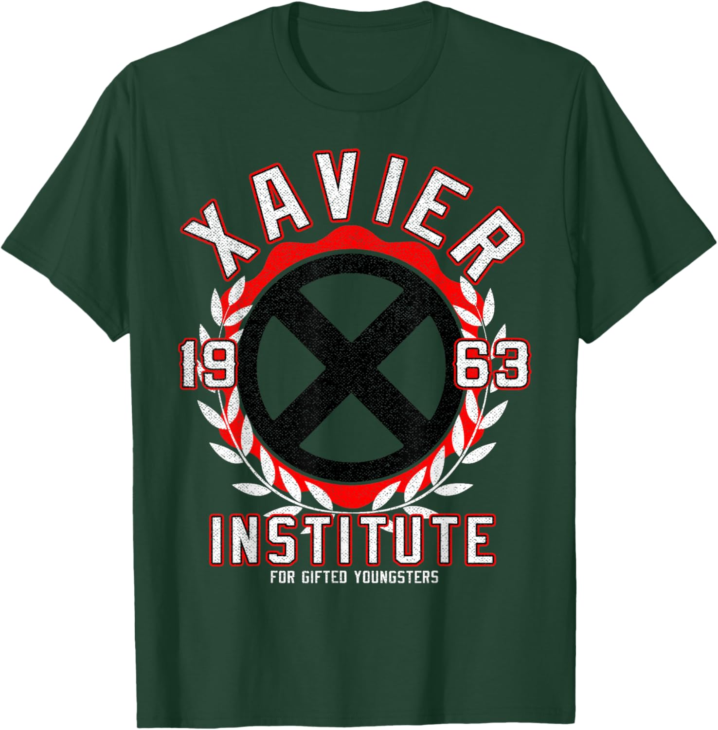 Marvel X-Men Xavier Institute Logo Vintage Graphic T-Shirt - T-Shirt | Forest