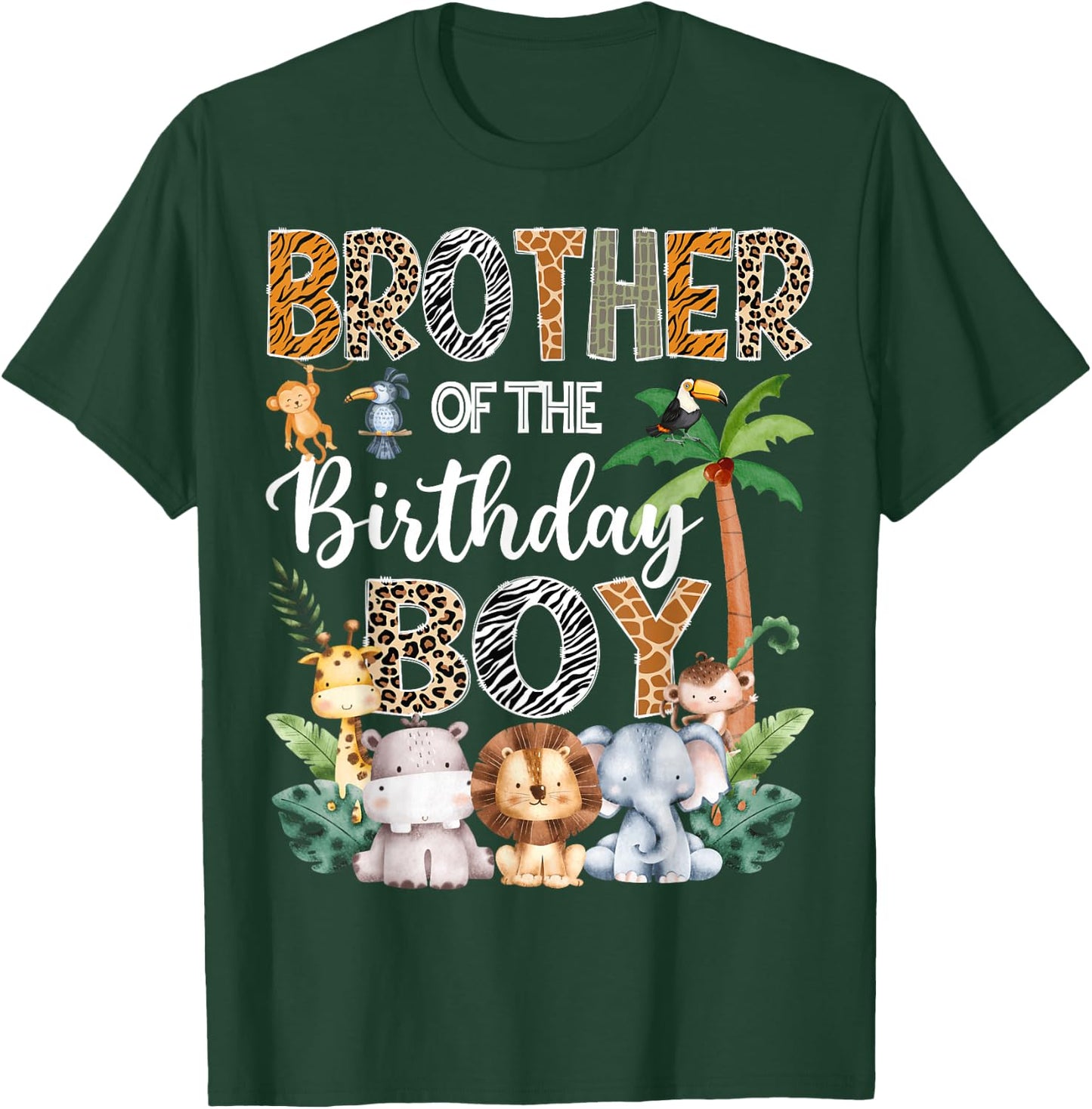 Bruder des Geburtstags Junge Safari Dschungel Bday Party T-Shirt - T-Shirt | Forest
