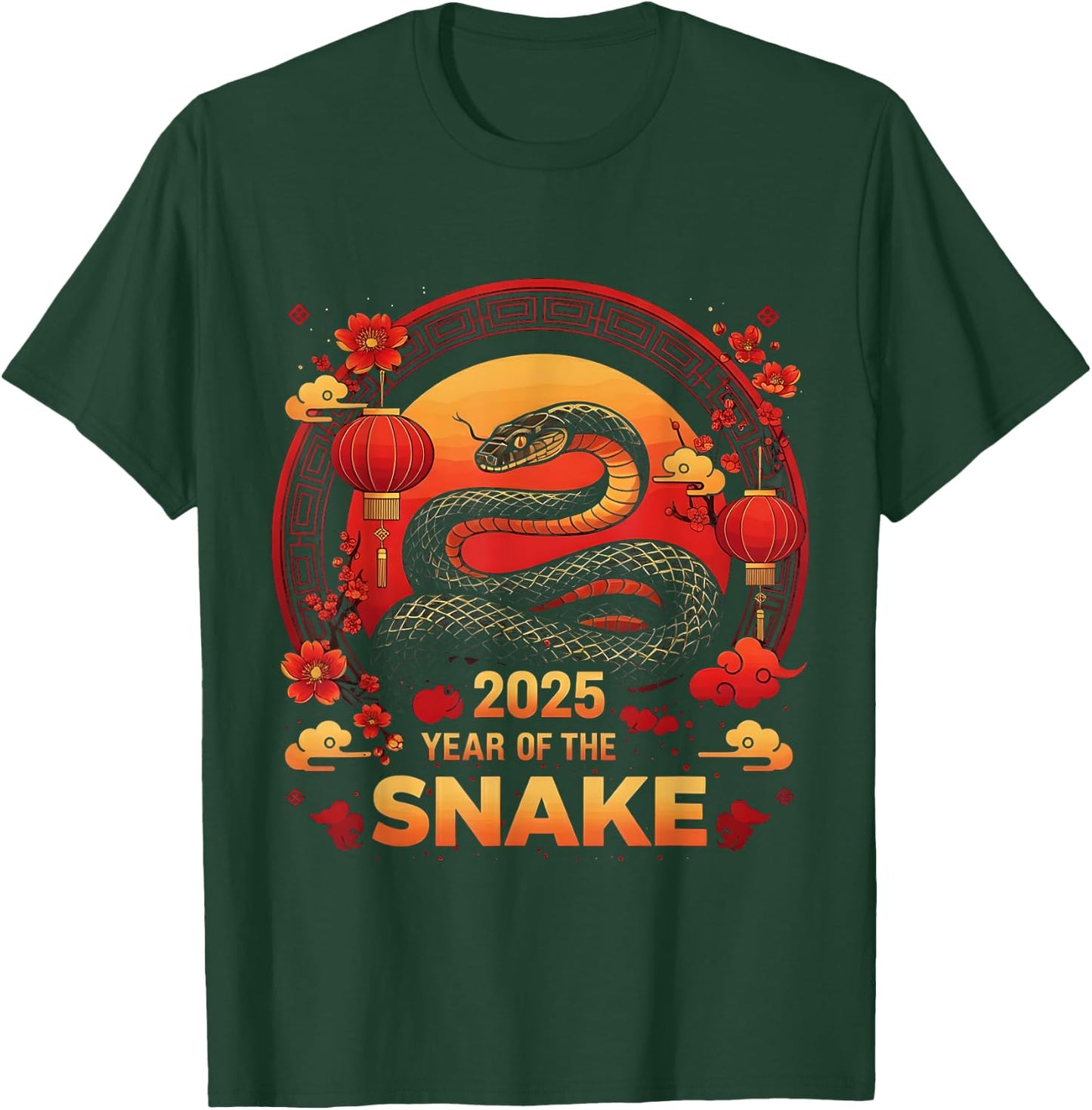 Year Of The Snake 2025 Lunar New Year Chinese New Year 2025 T-Shirt - T-Shirt | Forest