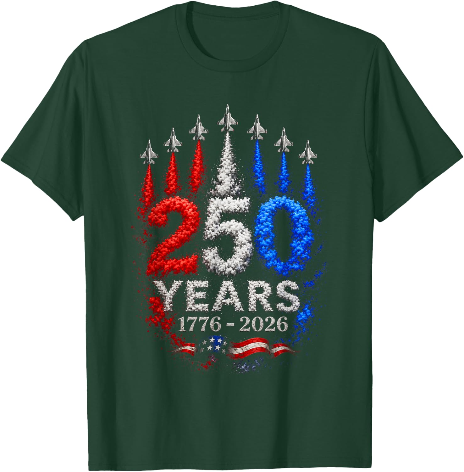 USA America 250 Year Jets T-Shirt - T-Shirt | Forest
