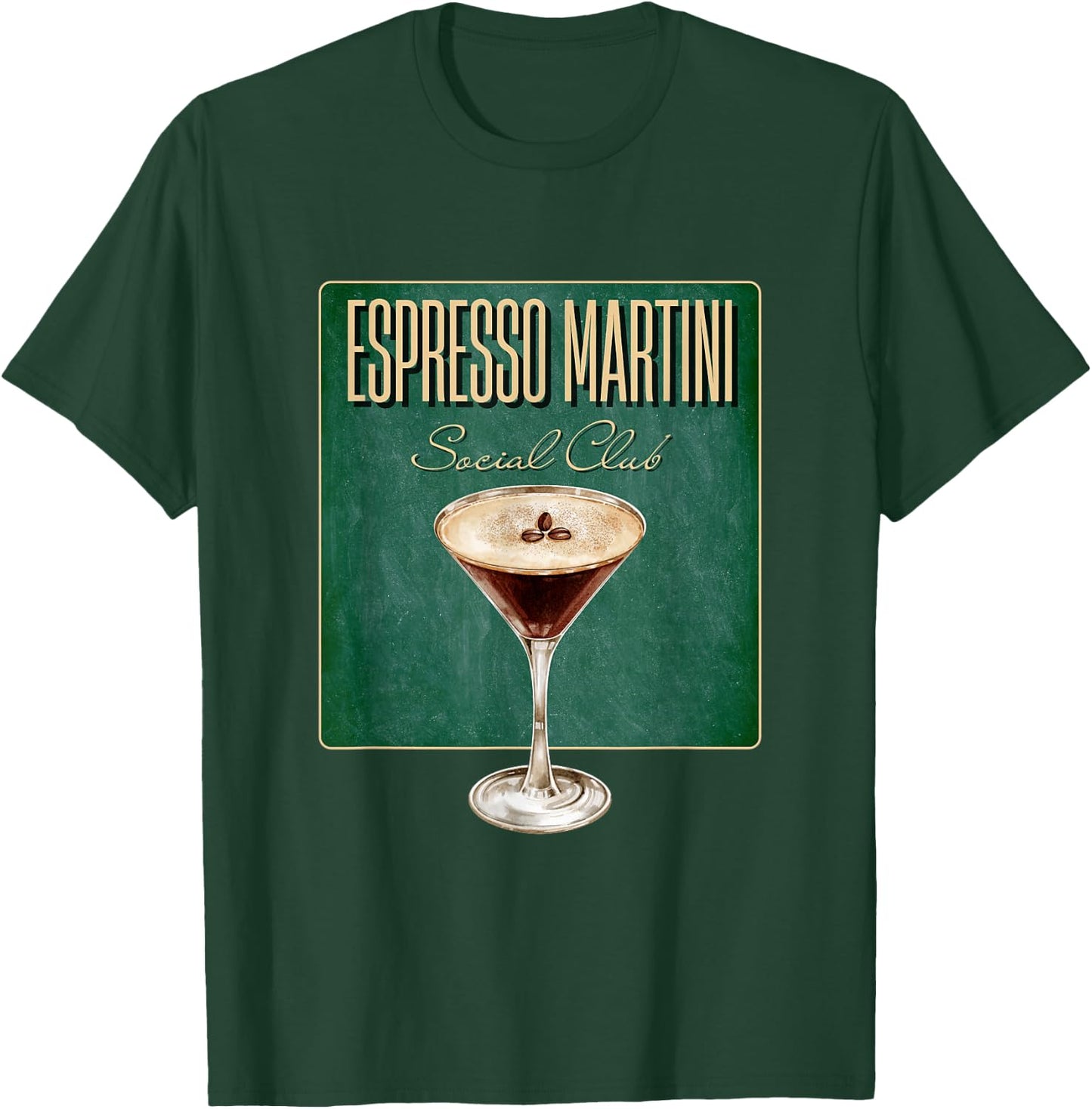 Espresso Martini Social Club | Kaffee Cocktail Cafe Bar Team T-Shirt - T-Shirt | Forest