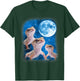 Gecko Howling At The Space Full Moon At Night Starry Sky T-Shirt - T-Shirt | Forest