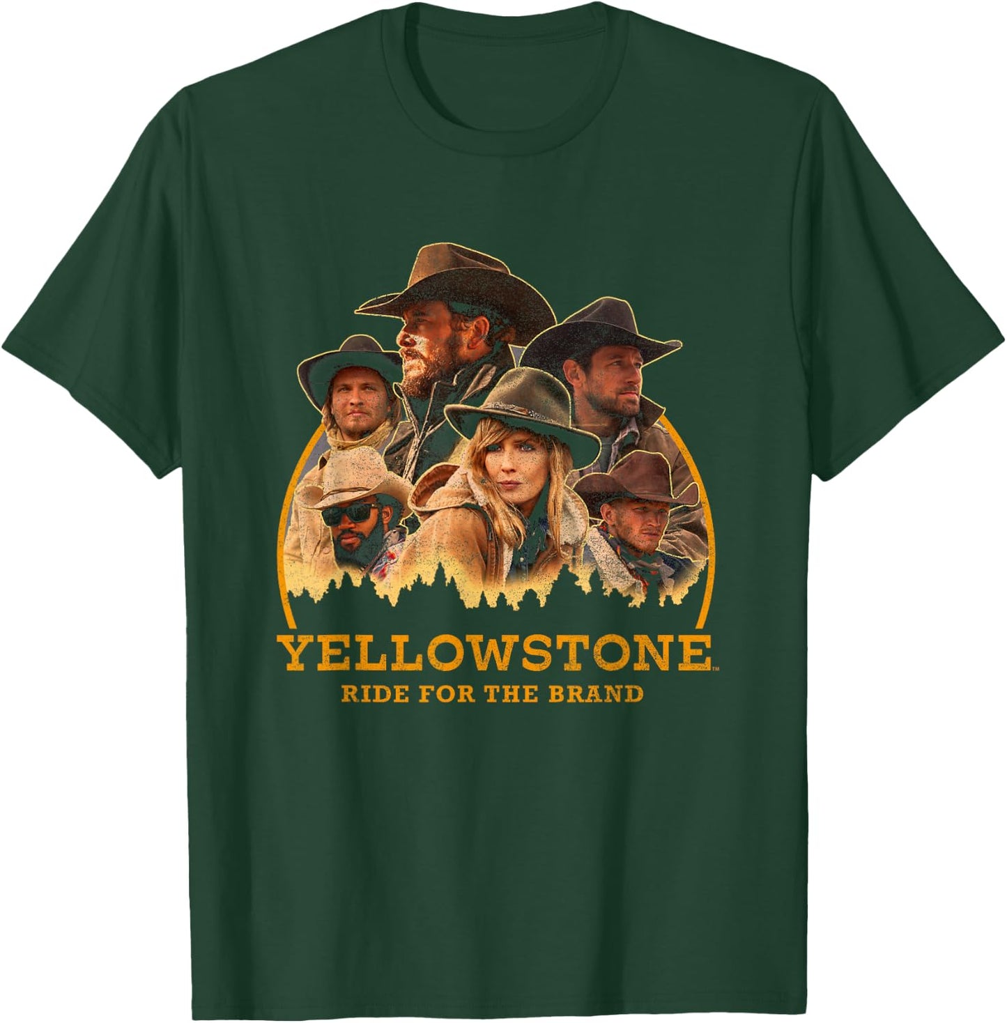 Yellowstone Ride For The Brand Iconic Characters Group Shot , Black, S T-Shirt - T-Shirt | Forest