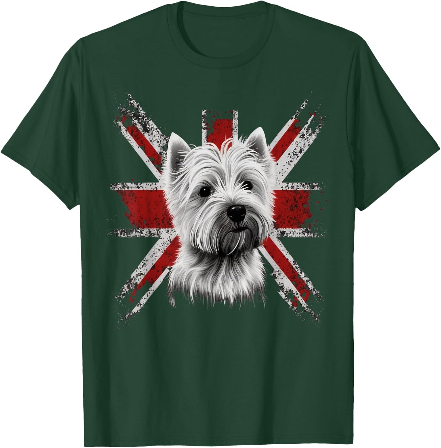 Britisch UK Westie Grossbritannien West Highland White Terrier T-Shirt - T-Shirt | Forest