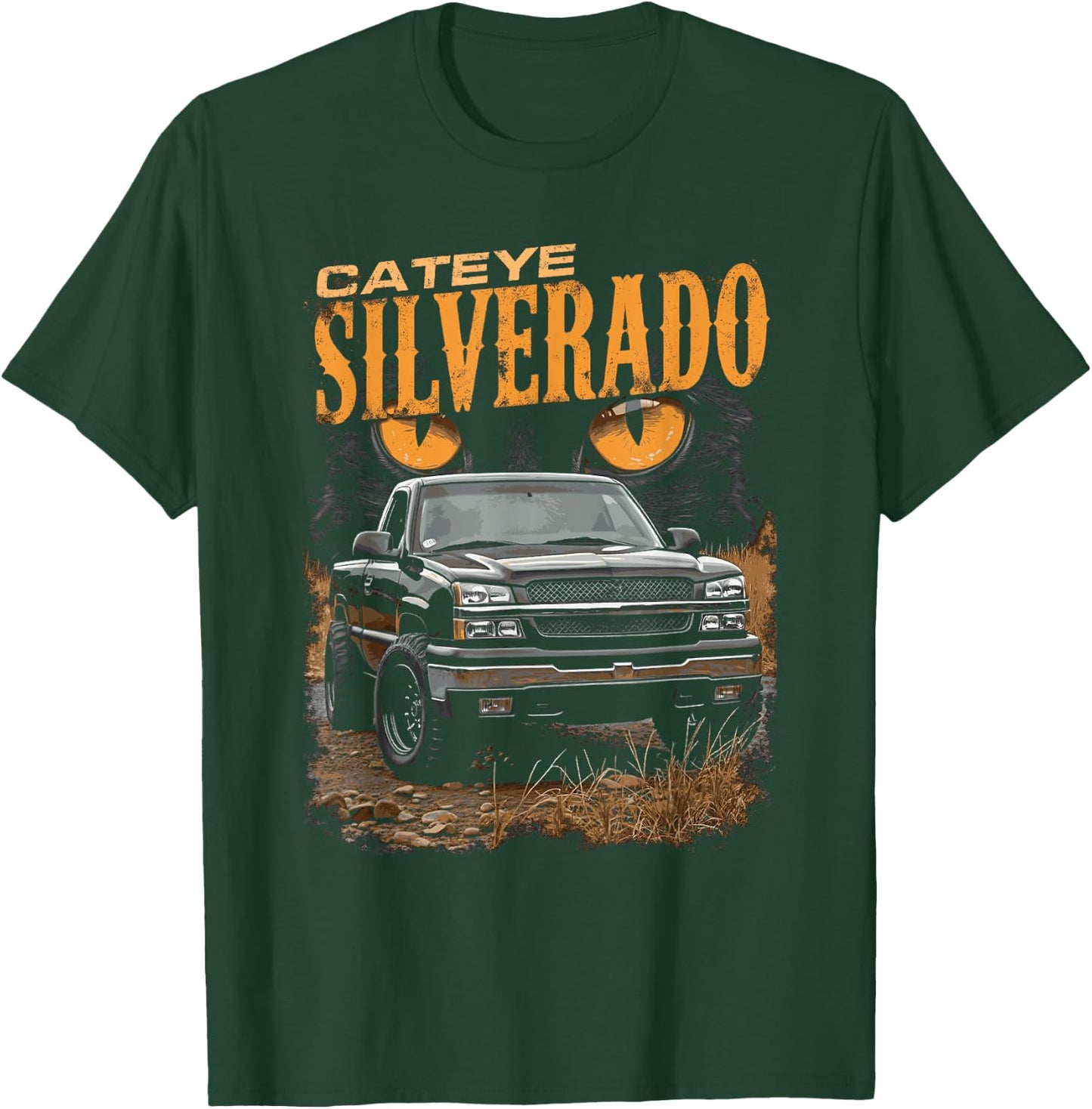 Silverado Cateye Truck 2003-2006 OBS Old Body Style T-Shirt - T-Shirt | Forest
