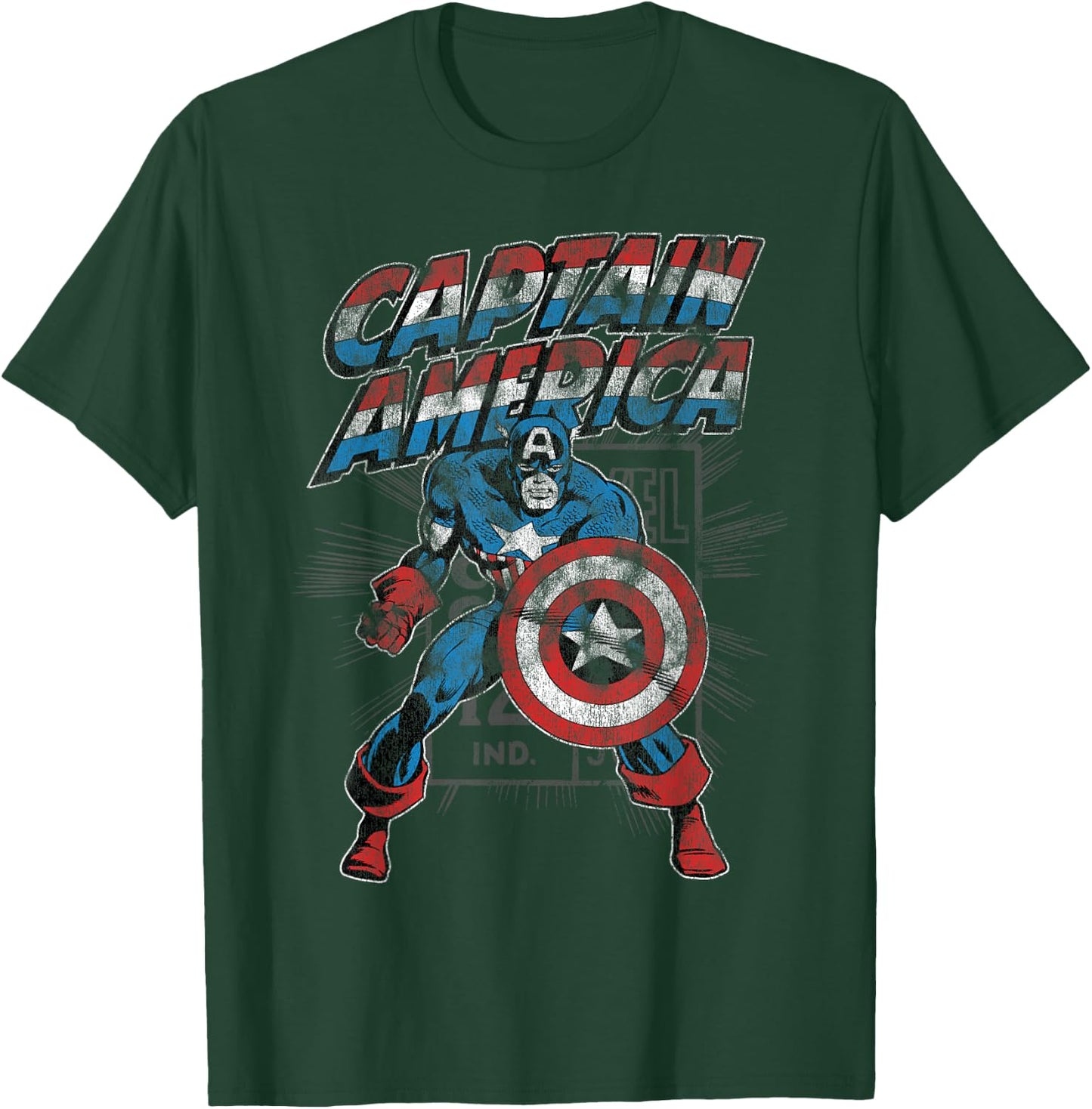 Marvel Captain America Retro T-Shirt - T-Shirt | Forest
