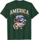 250 America Years 1776 2026 Fishing USA Flag 250th Birthday T-Shirt - T-Shirt | Forest