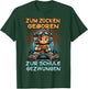 Gamer Computer with German Text "Zum Zocken geboren zur Schule gezwungen, black T-Shirt - T-Shirt | Forest