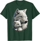 Wolf und Wolfswelpe Herren Wolfsliebhaber Mädchen Damen Wolf T-Shirt - T-Shirt | Forest