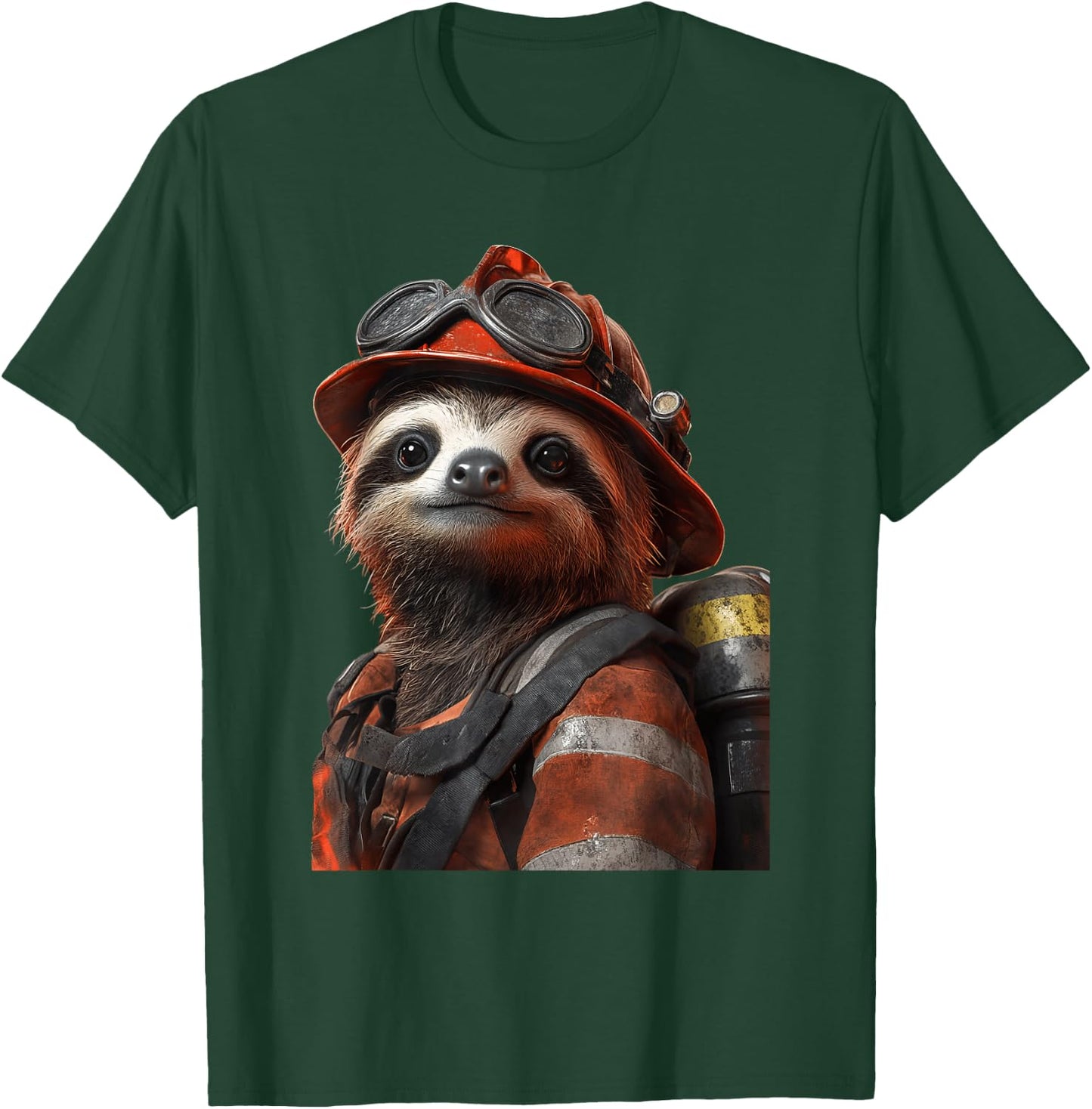 Sloth Firefighter T-Shirt - T-Shirt | Forest