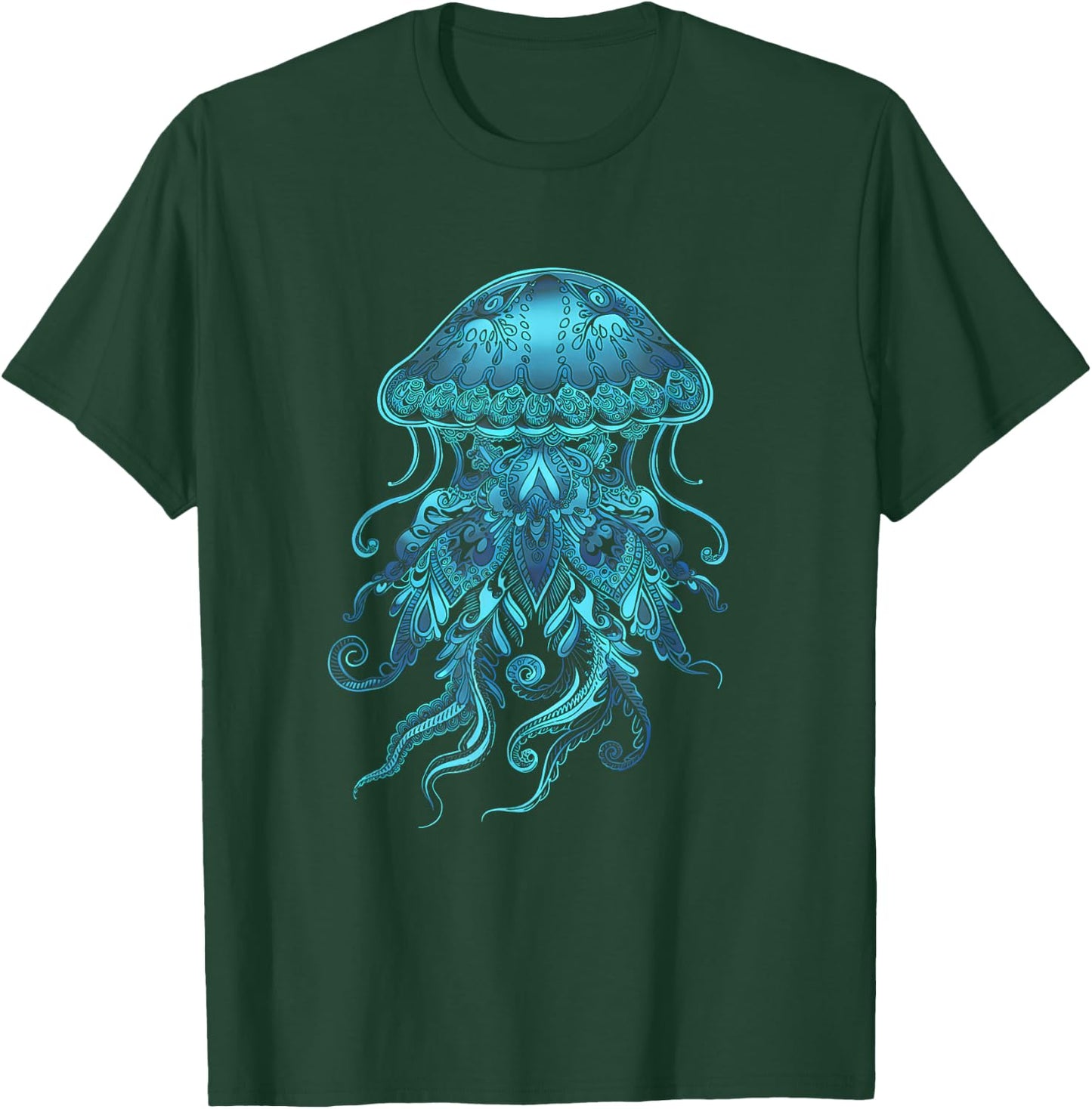 Mandala Jellyfish T-Shirt - T-Shirt | Forest