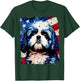 Dog Shih Tzu USA Patriotic 4th of July T-Shirt - T-Shirt | Forest