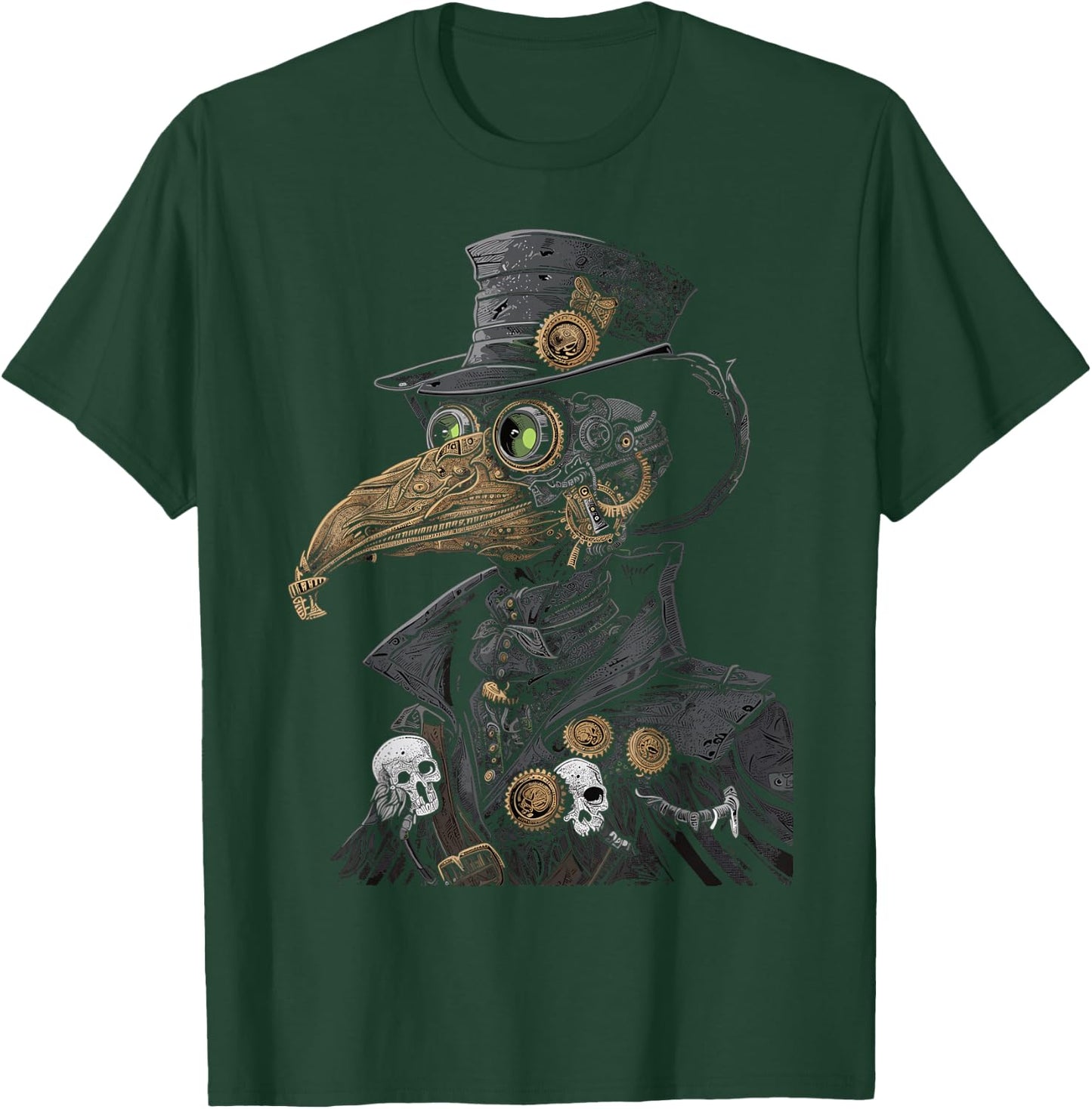 Mechanical Doctor Steampunk Pestilence Plague Doctor , Black, S T-Shirt - T-Shirt | Forest