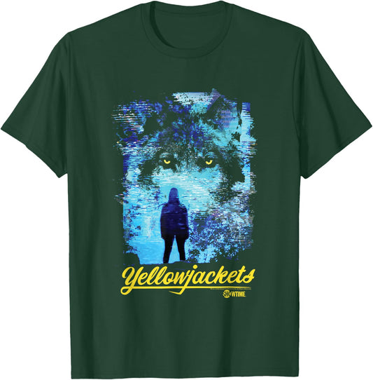 Yellowjackets Distorted Wolf with Logo T-Shirt - T-Shirt | Forest