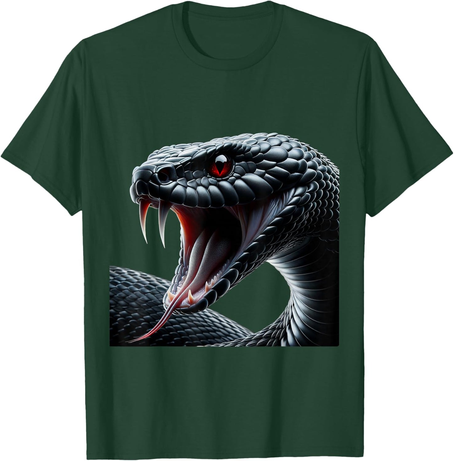 Black Mamba Gothic Shirt Venomous Snake Reptile , Black, S T-Shirt - T-Shirt | Forest